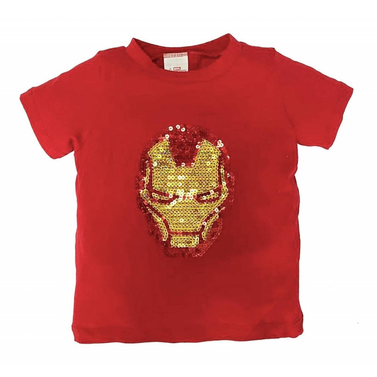Conjunto Shorts Marvel Bordado Lentejuela Ironman 