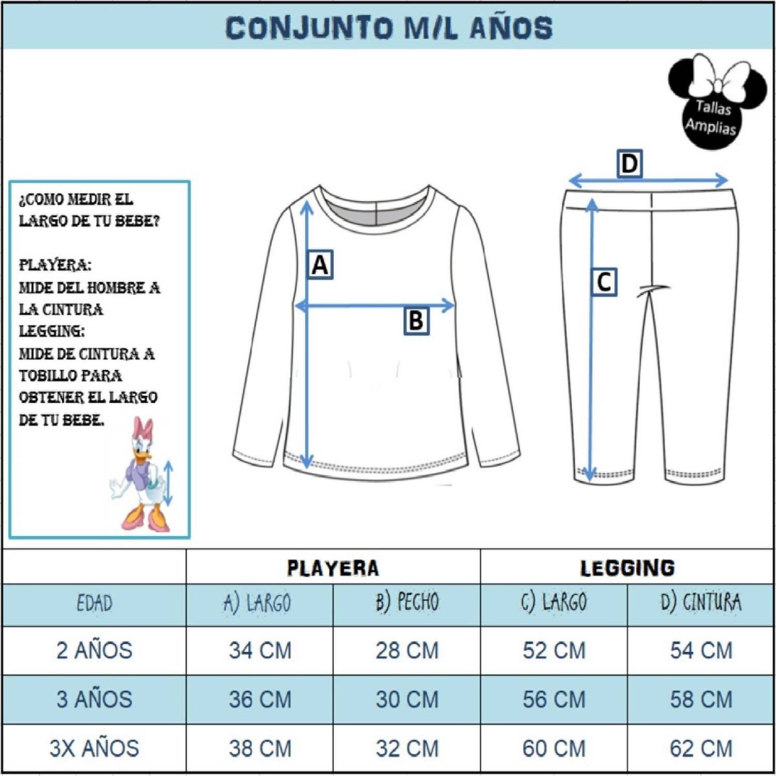 Conjunto Estampado Con Leggins Disney Minnie Mouse 
