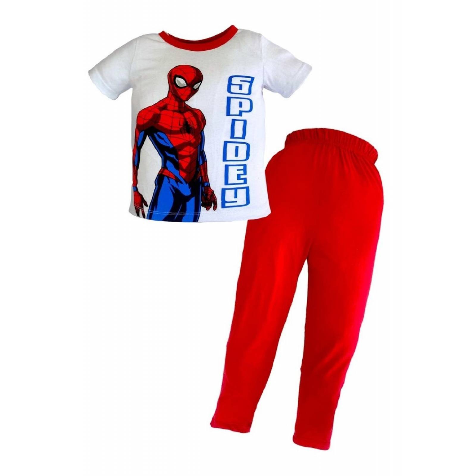 Conjunto Algodón Pantalon Y Playera Spiderman Marvel 