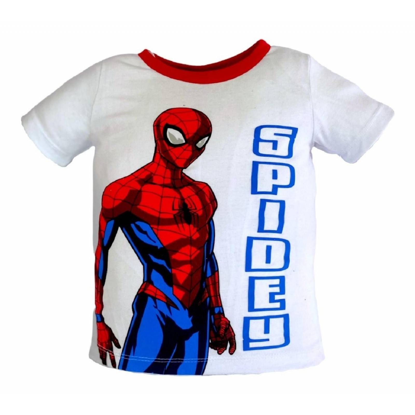 Conjunto Algodón Pantalon Y Playera Spiderman Marvel 