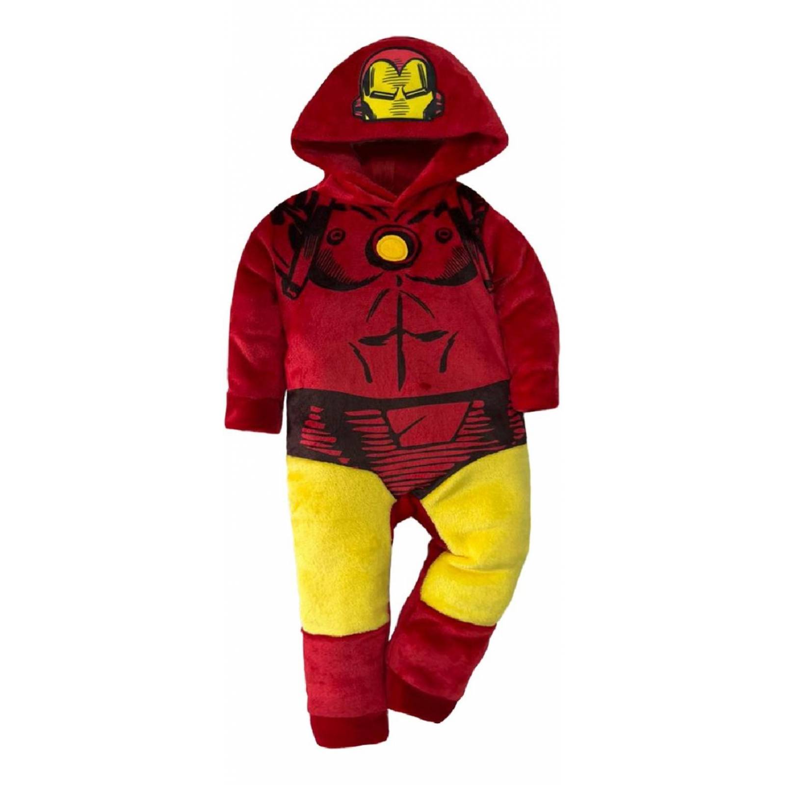 Mameluco Con Gorro Bordado Marvel Ironman Niño 