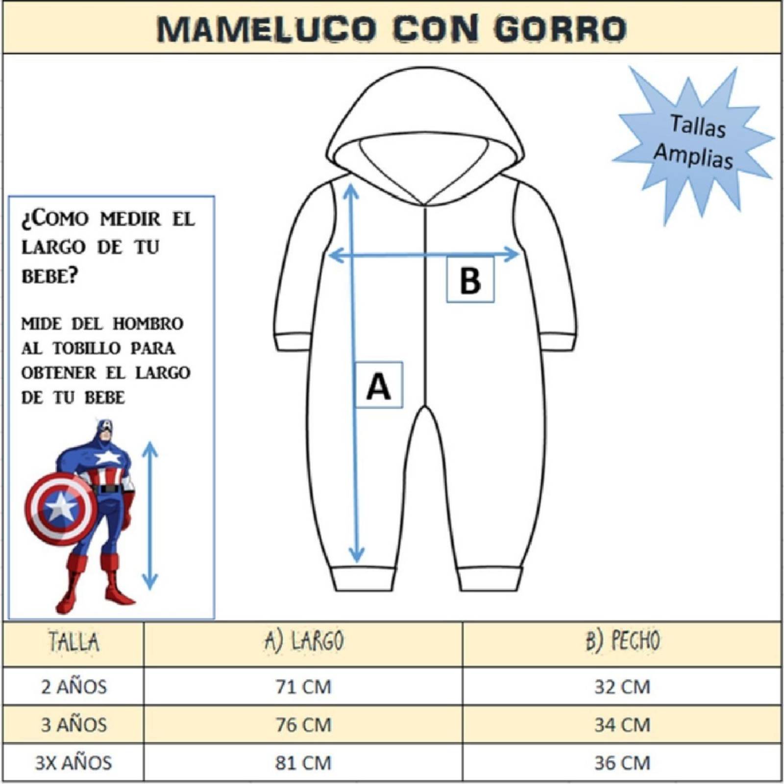 Mameluco Con Gorro Bordado Marvel Ironman Niño 