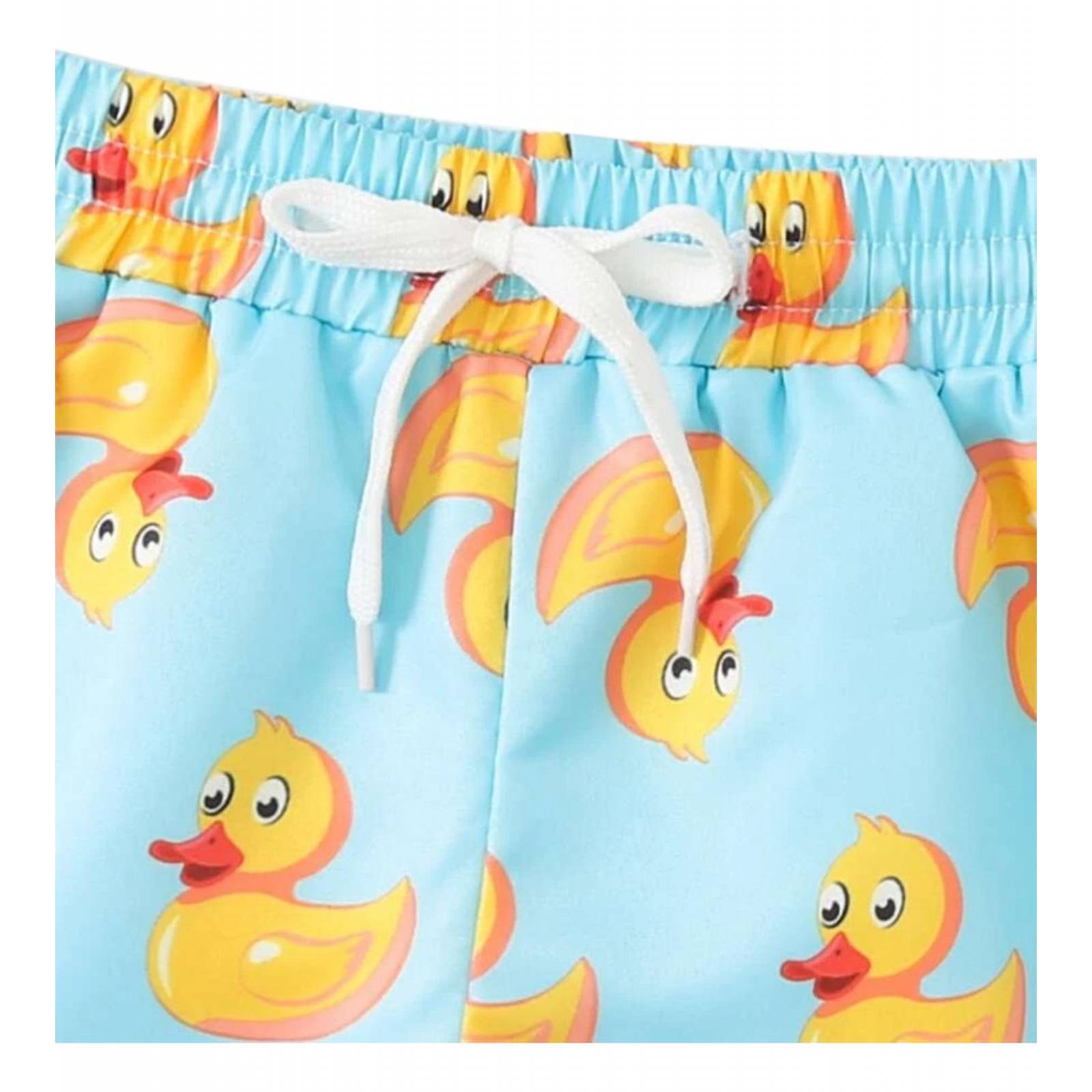Traje De Baño Para Bebe Niño Estilo Short Boxer Patitos 