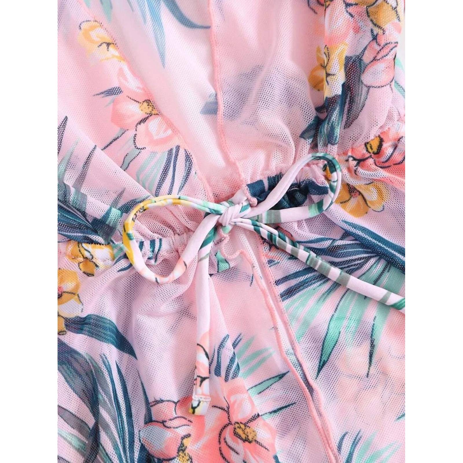 Conjunto De 2 Piezas Para Niña, Traje De Baño Y Kimono 