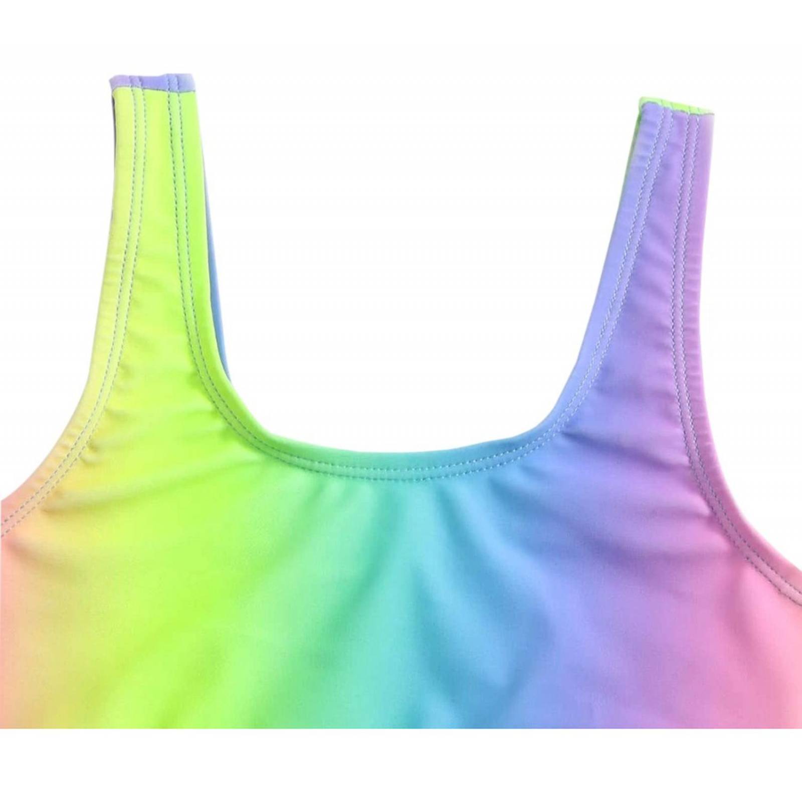 Traje De Baño, Bikini De 2 Piezas Para Niña Arcoíris 
