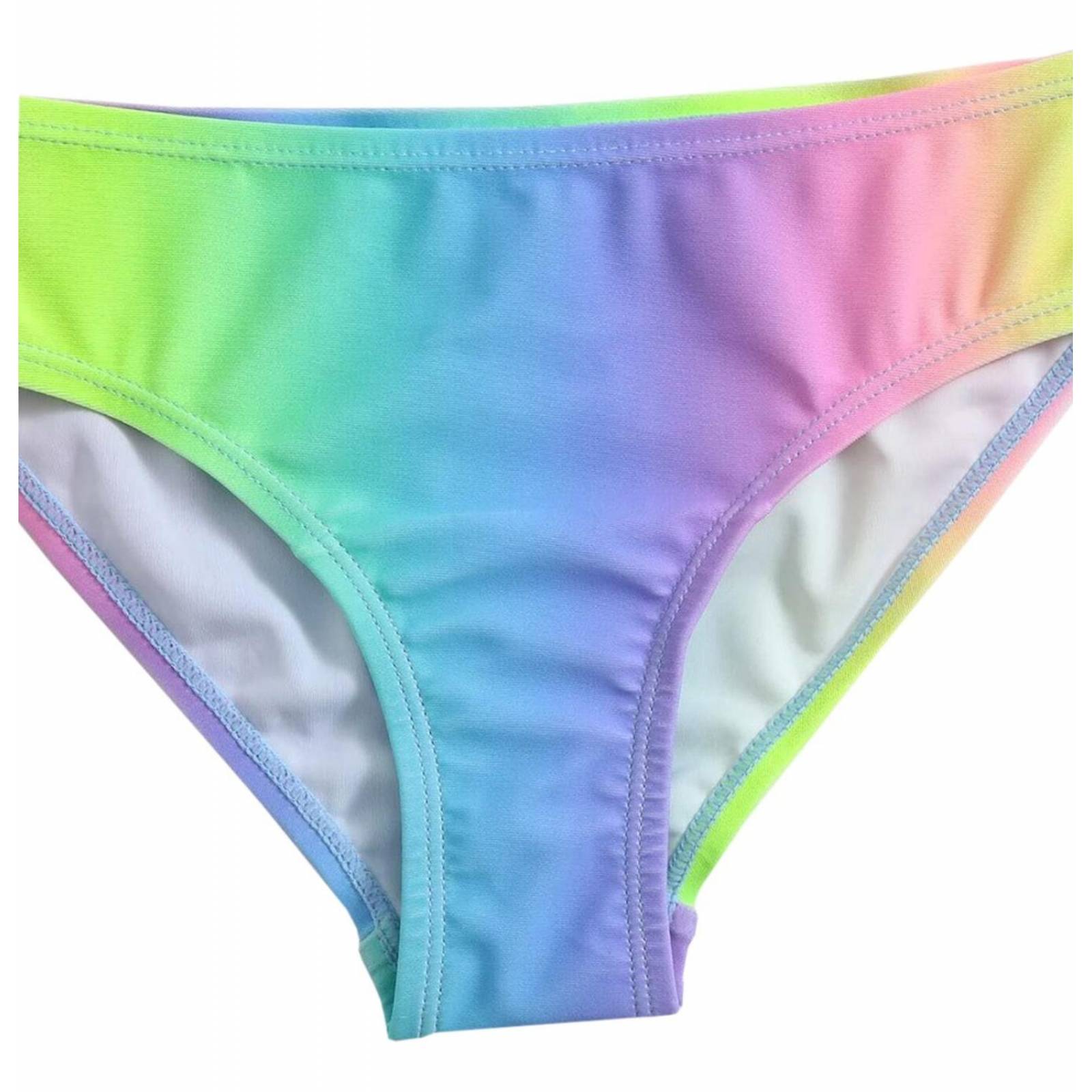 Traje De Baño, Bikini De 2 Piezas Para Niña Arcoíris 