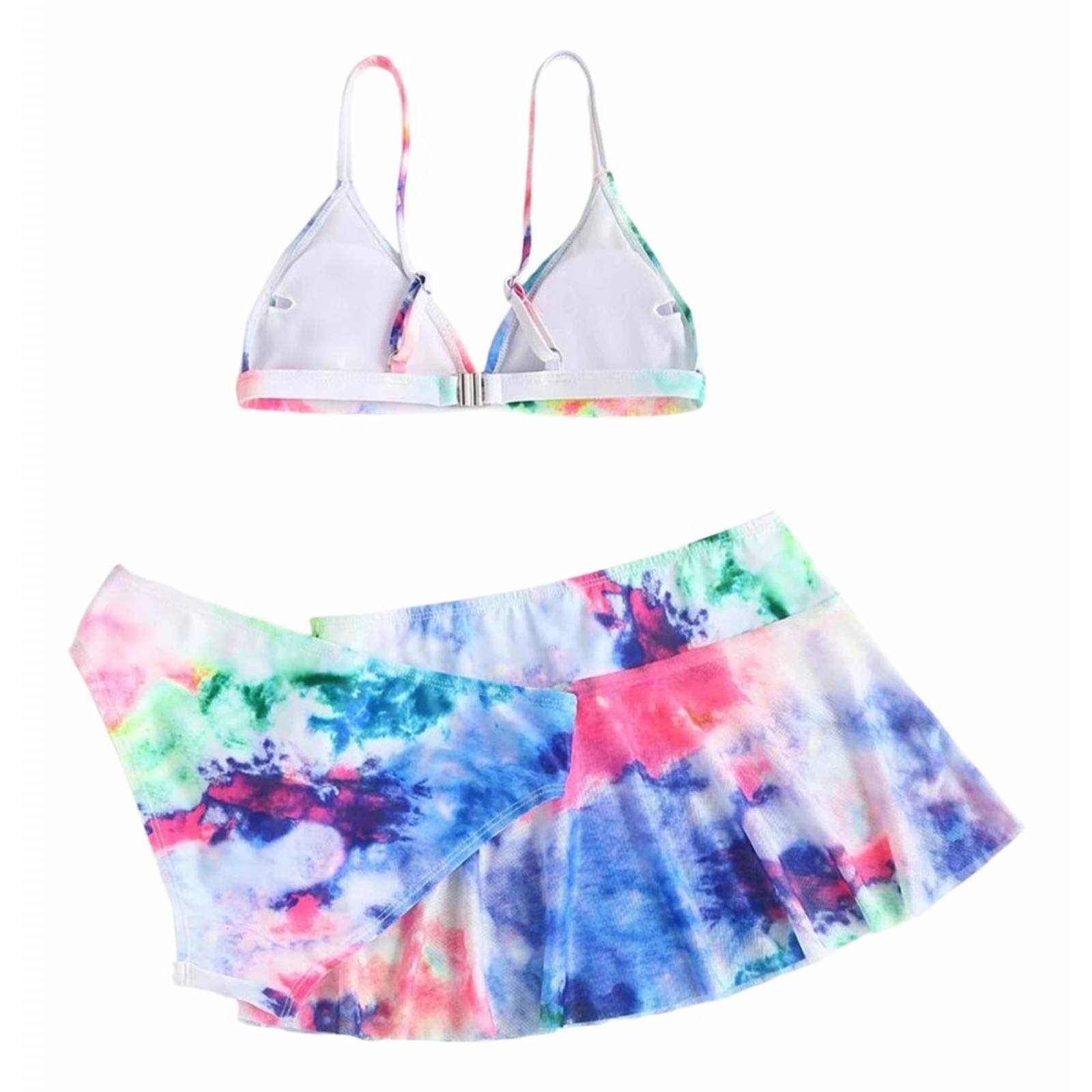 Traje De Baño De 2 Piezas Conjunto De Bikini Tie-dye 