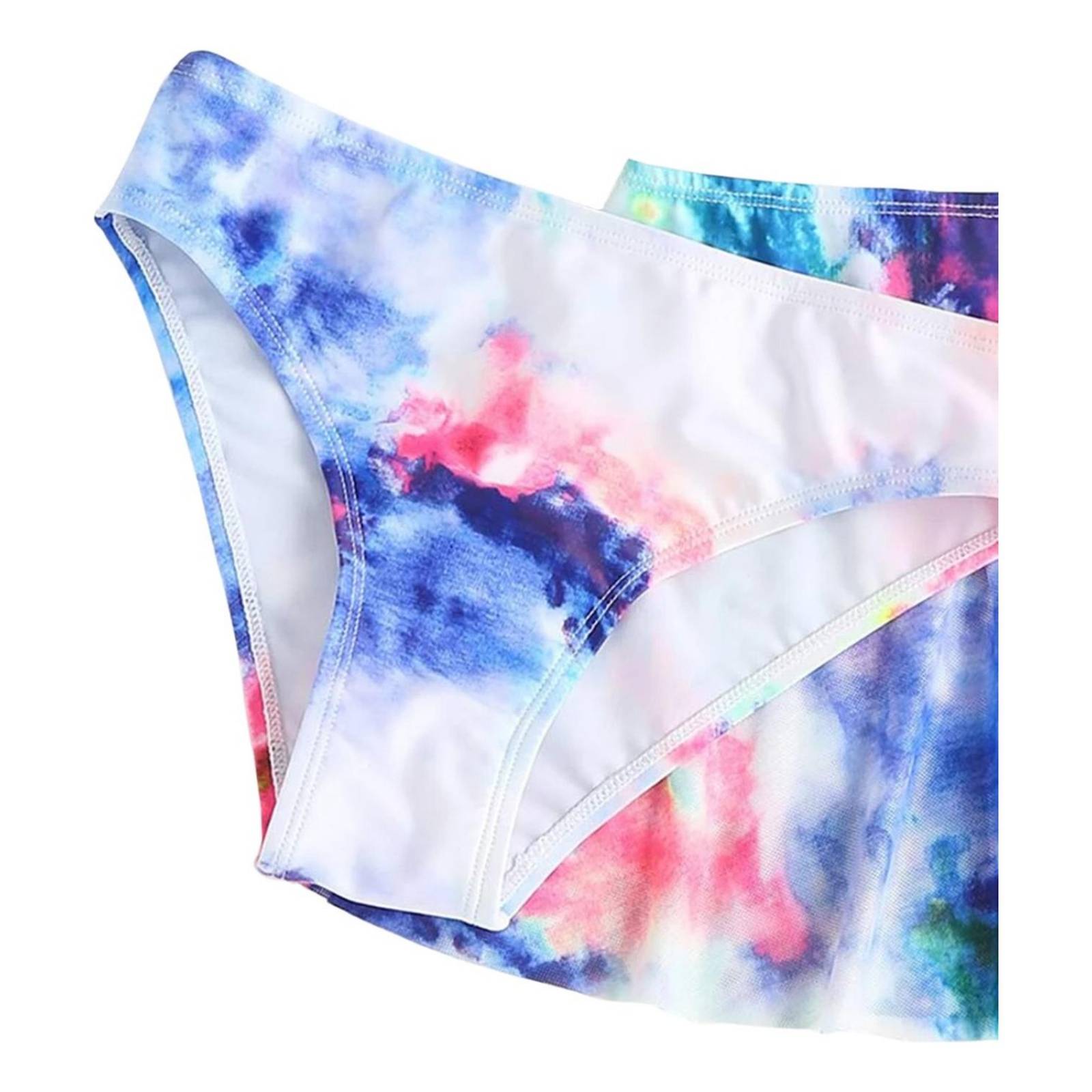 Traje De Baño De 2 Piezas Conjunto De Bikini Tie-dye 