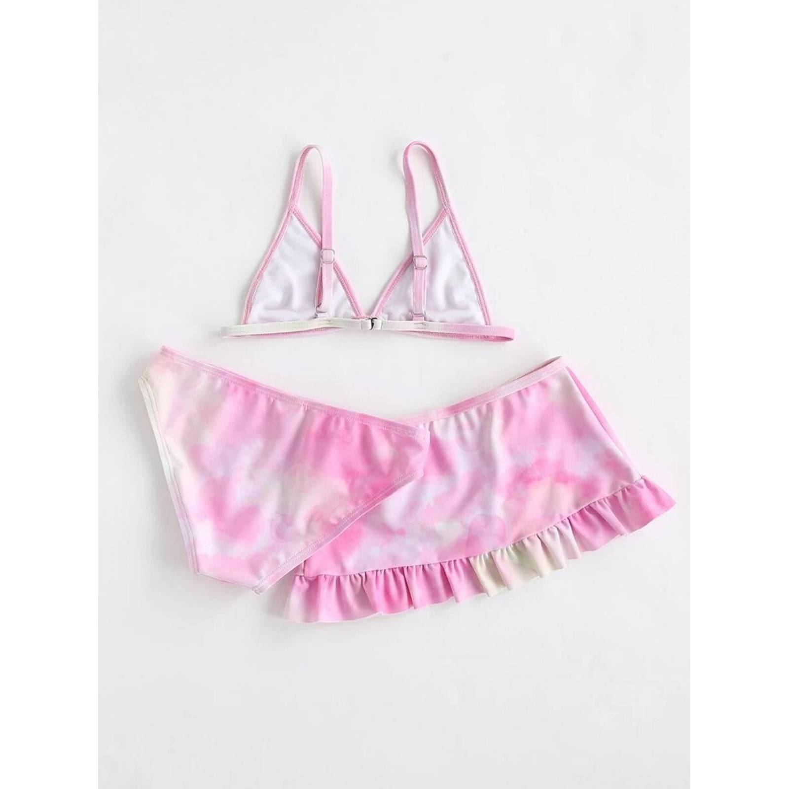 Conjunto De Traje De Baño De 3 Piezas Bikini Y Falda 