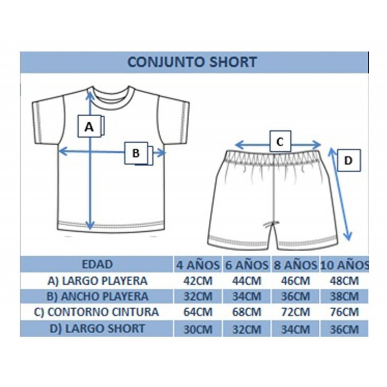 Conjunto Algodón Short Y Playera Con Aplicación Tiburón 