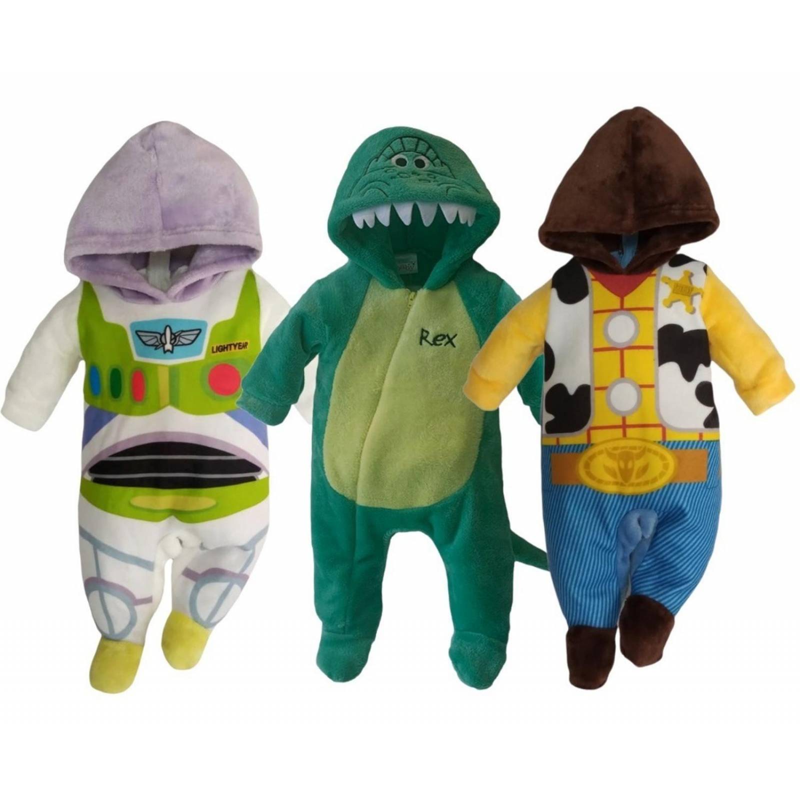 Kit 3 Mamelucos Disney Woody, Rex, Buzz A Precio De 2 