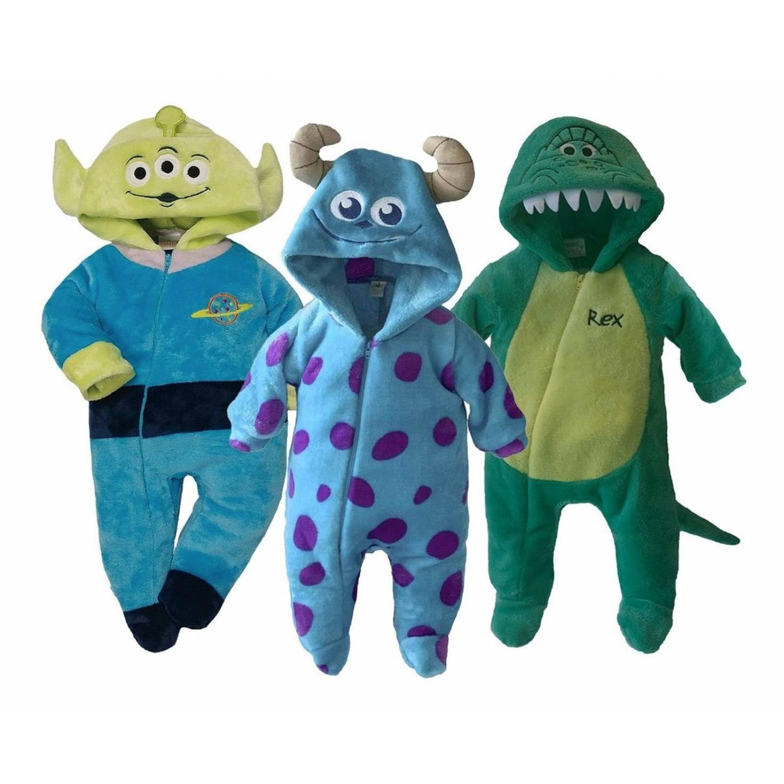 Kit 3 Mamelucos Disney Alien, Sulley, Rex A Precio De 2 