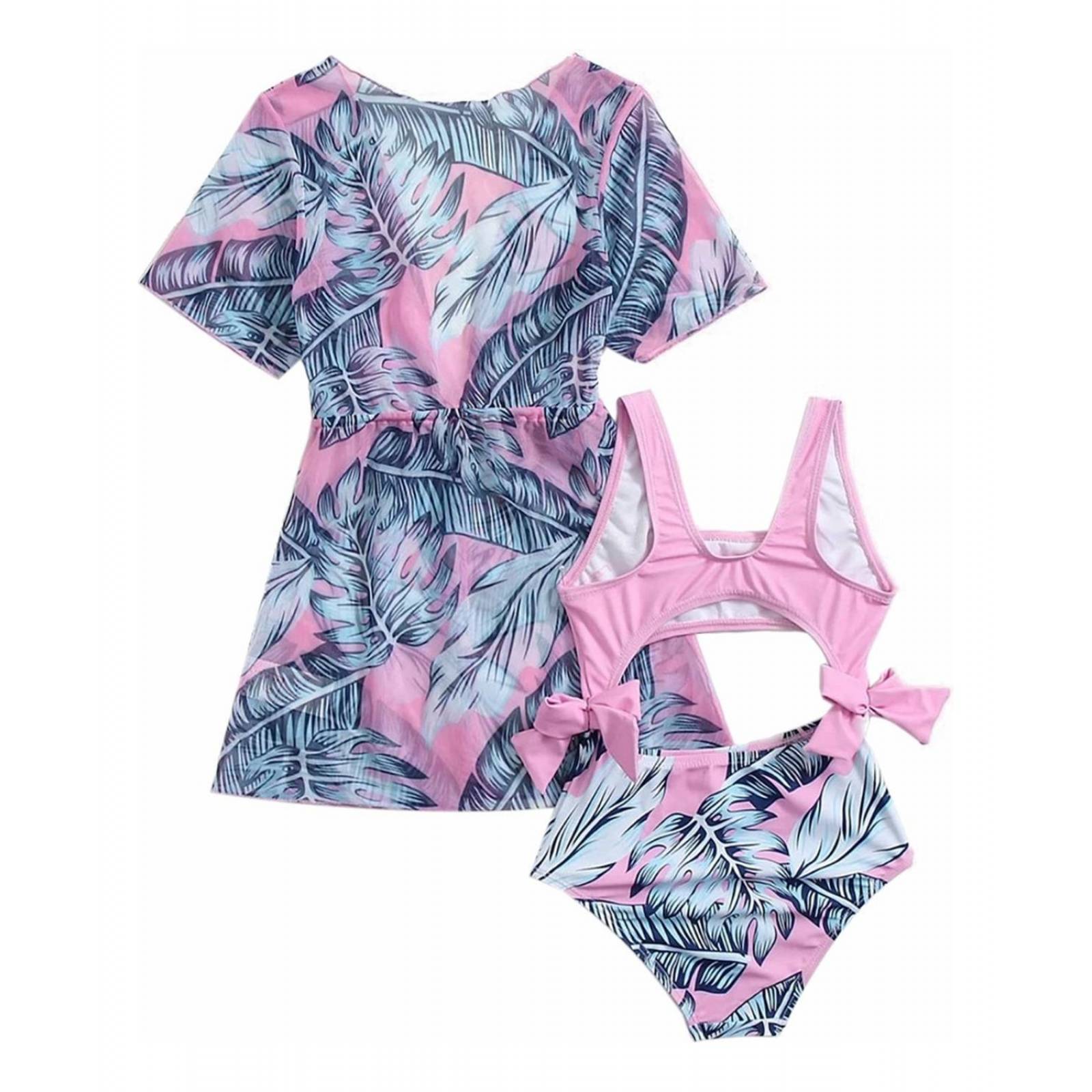 Traje De Baño Y Kimono Para Niña 