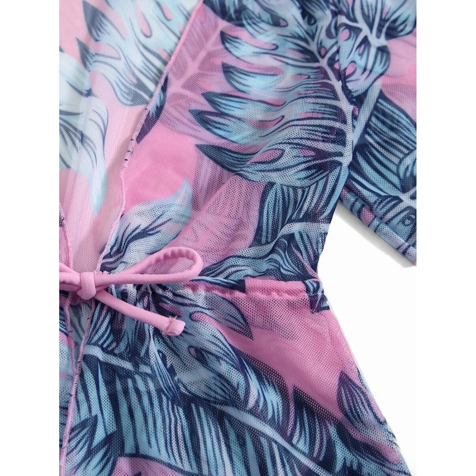 Traje De Baño Y Kimono Para Niña 