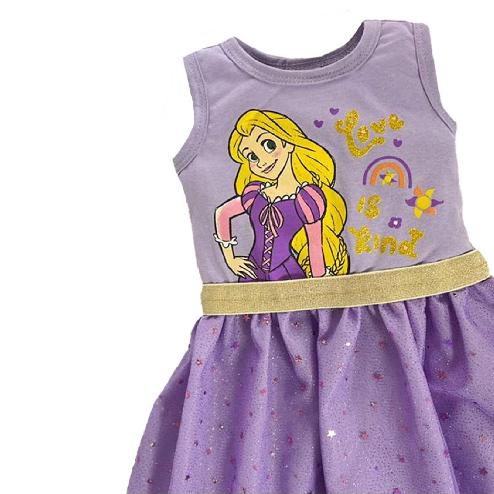 Vestido estampado sin manga Disney Rapunzel 
