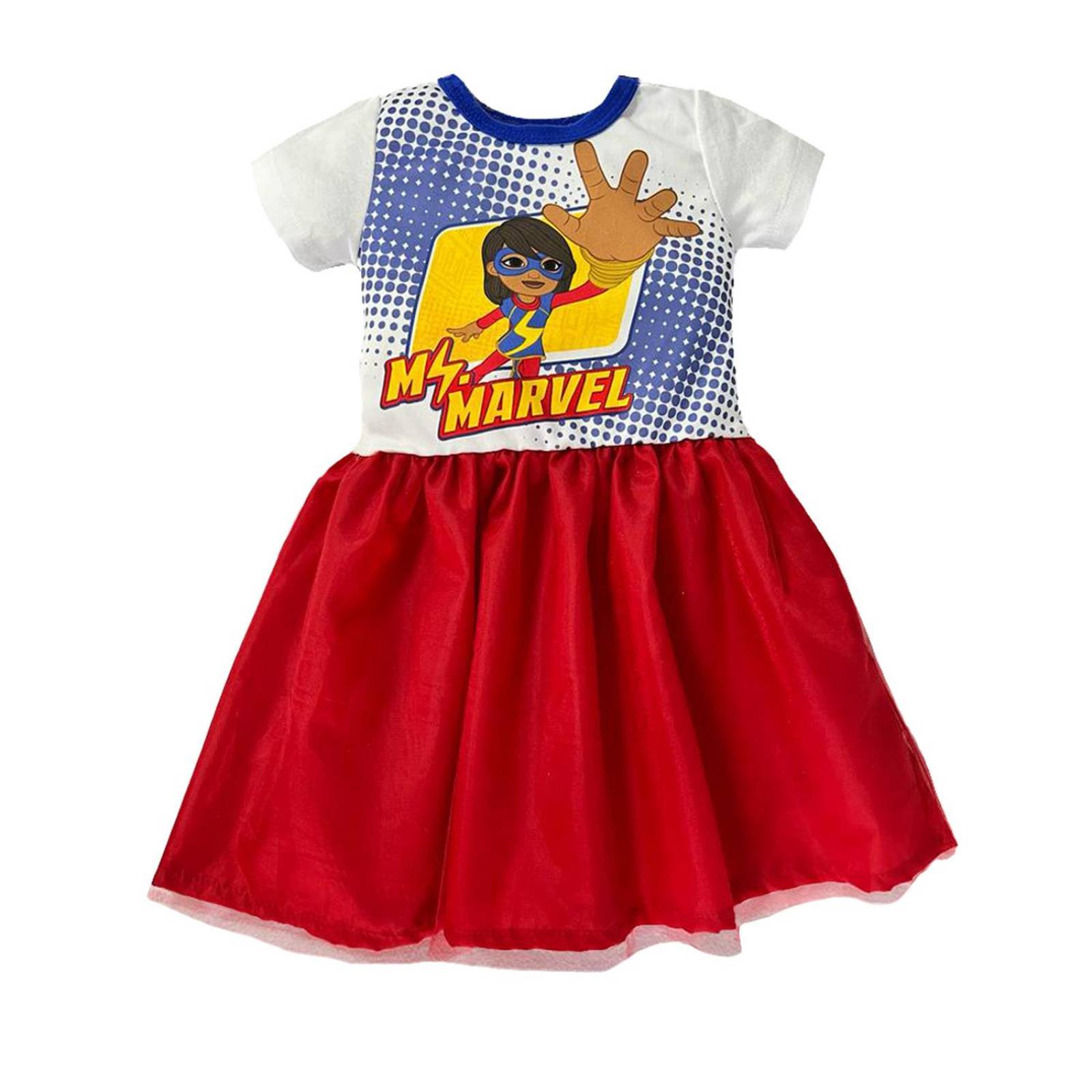 Vestido estampado manga corta Marvel Ms. Capitana Marvel 