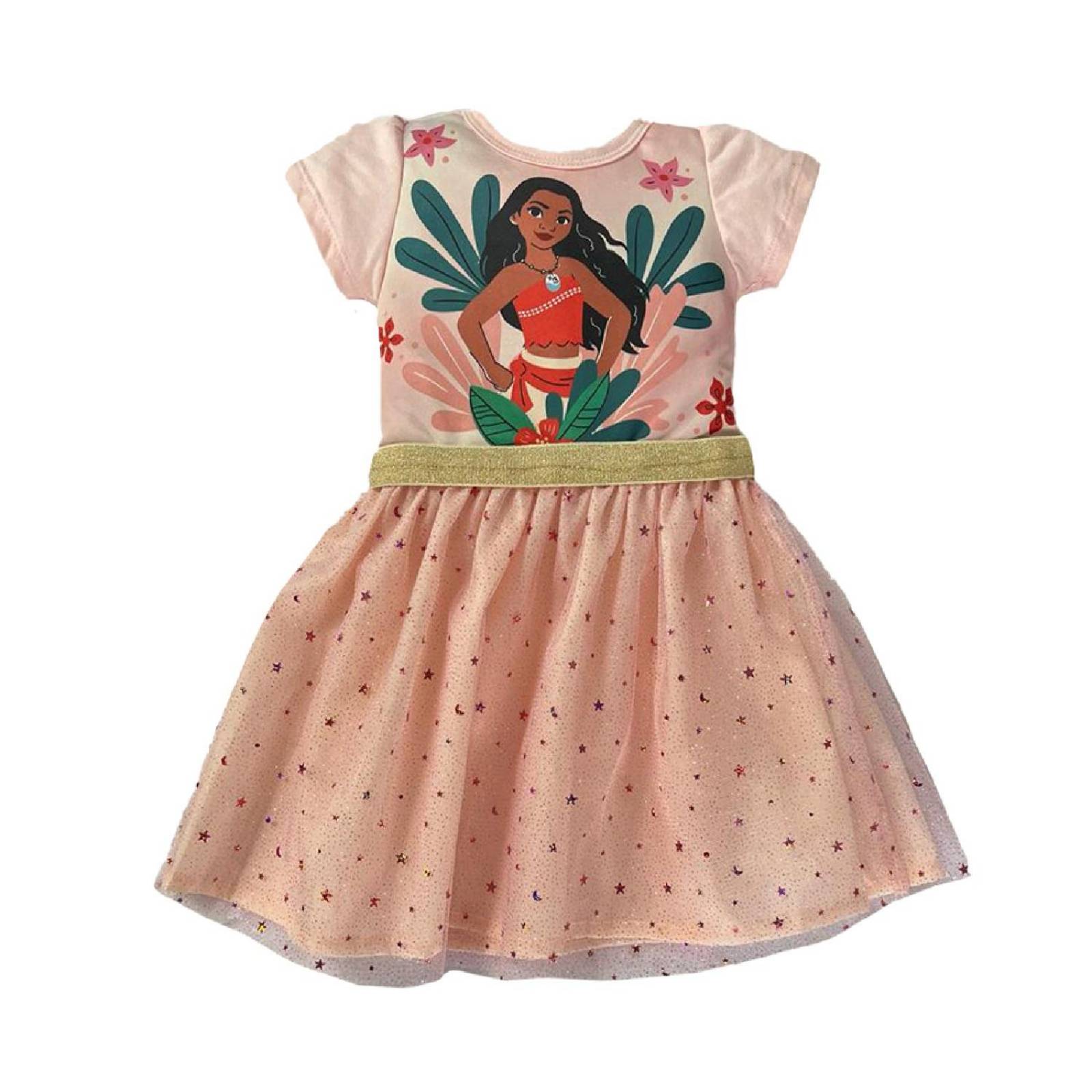 Vestido estampado manga corta Disney Moana 