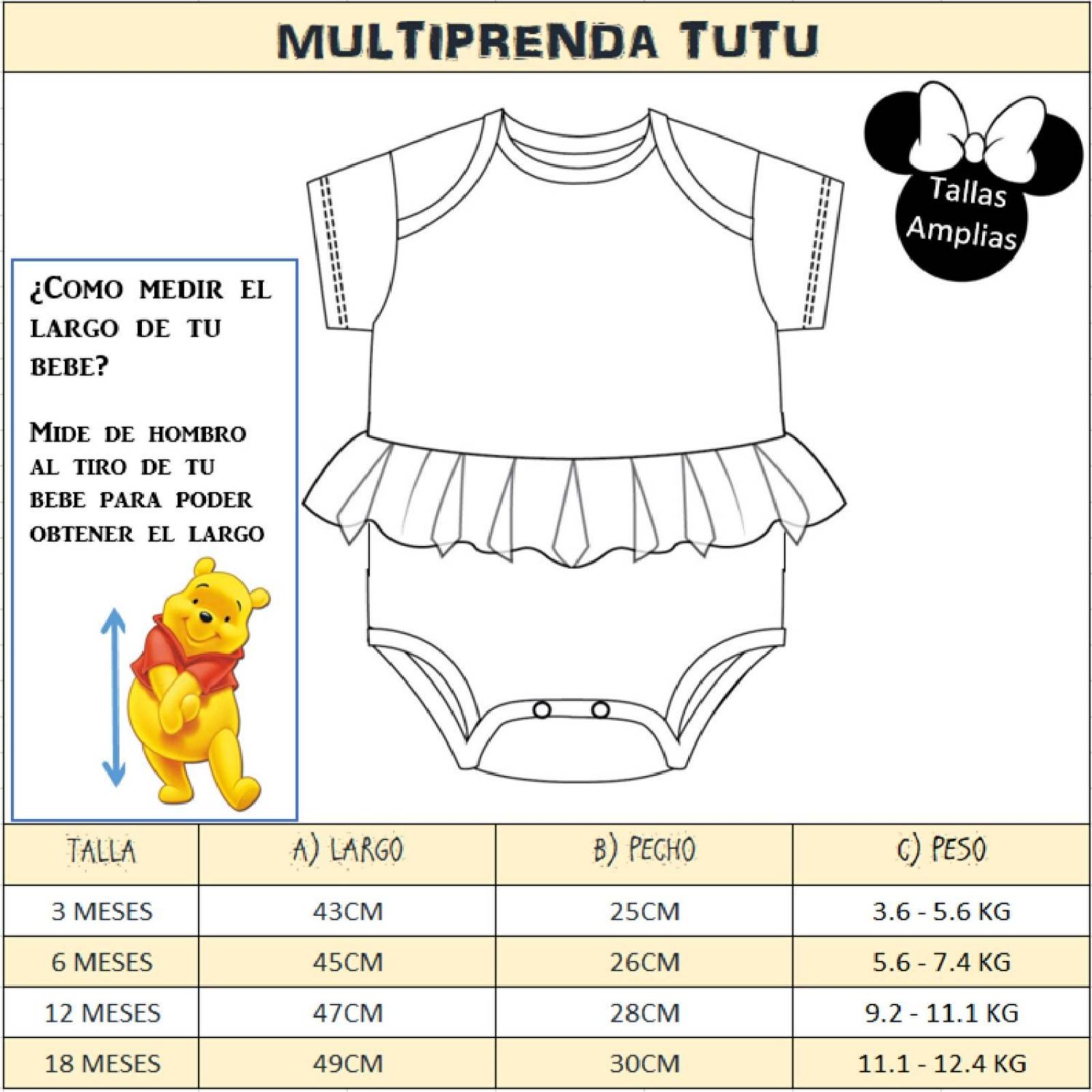 Pañalero estampado con tutu Disney Princess Blanca Nieves .