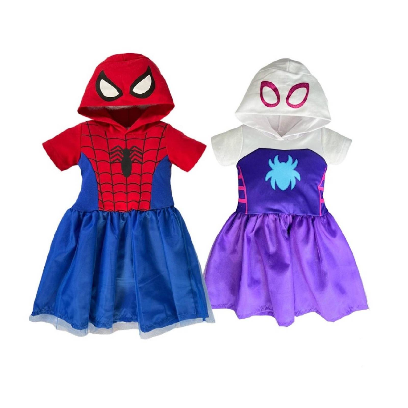 Kit 2 Vestidos Marvel Spiderman, Gwen 