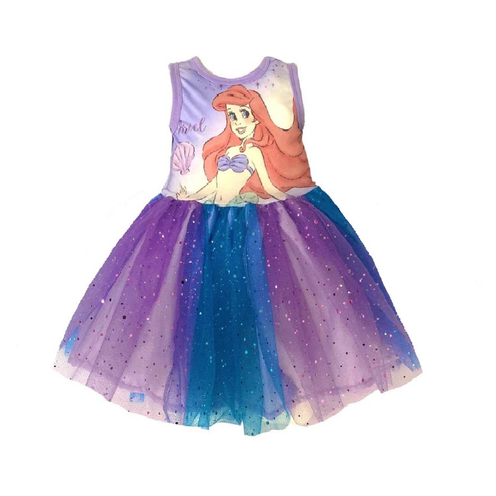 Kit 3 Vestidos Disney Bella, Ariel, Cenicienta 