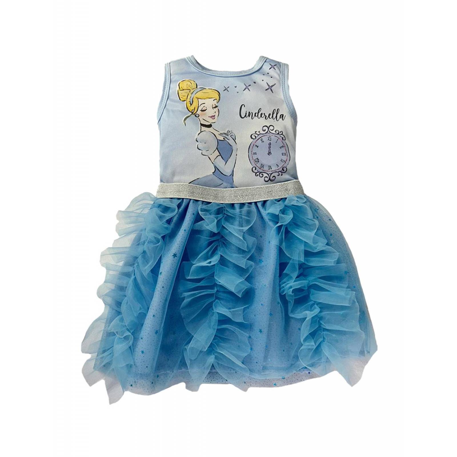 Kit 3 Vestidos Disney Bella, Ariel, Cenicienta 