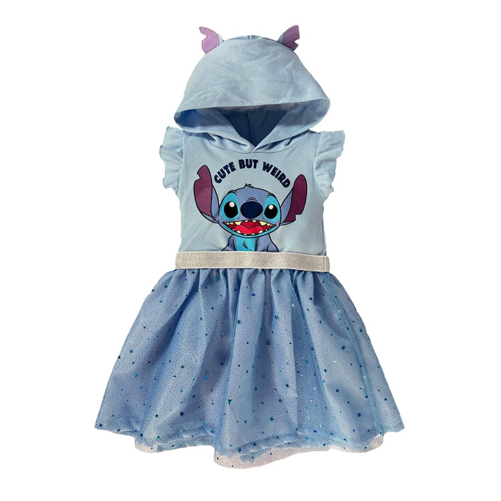 Kit 3 Vestidos Disney Minnie, Stitch, Isabela 