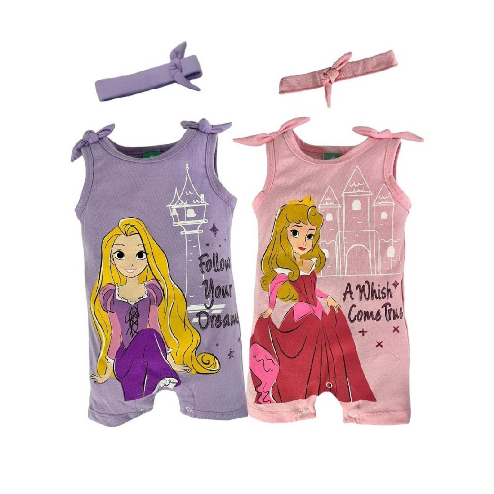 Kit 2 Pañaleros Princesas Disney Rapunzel y Aurora 