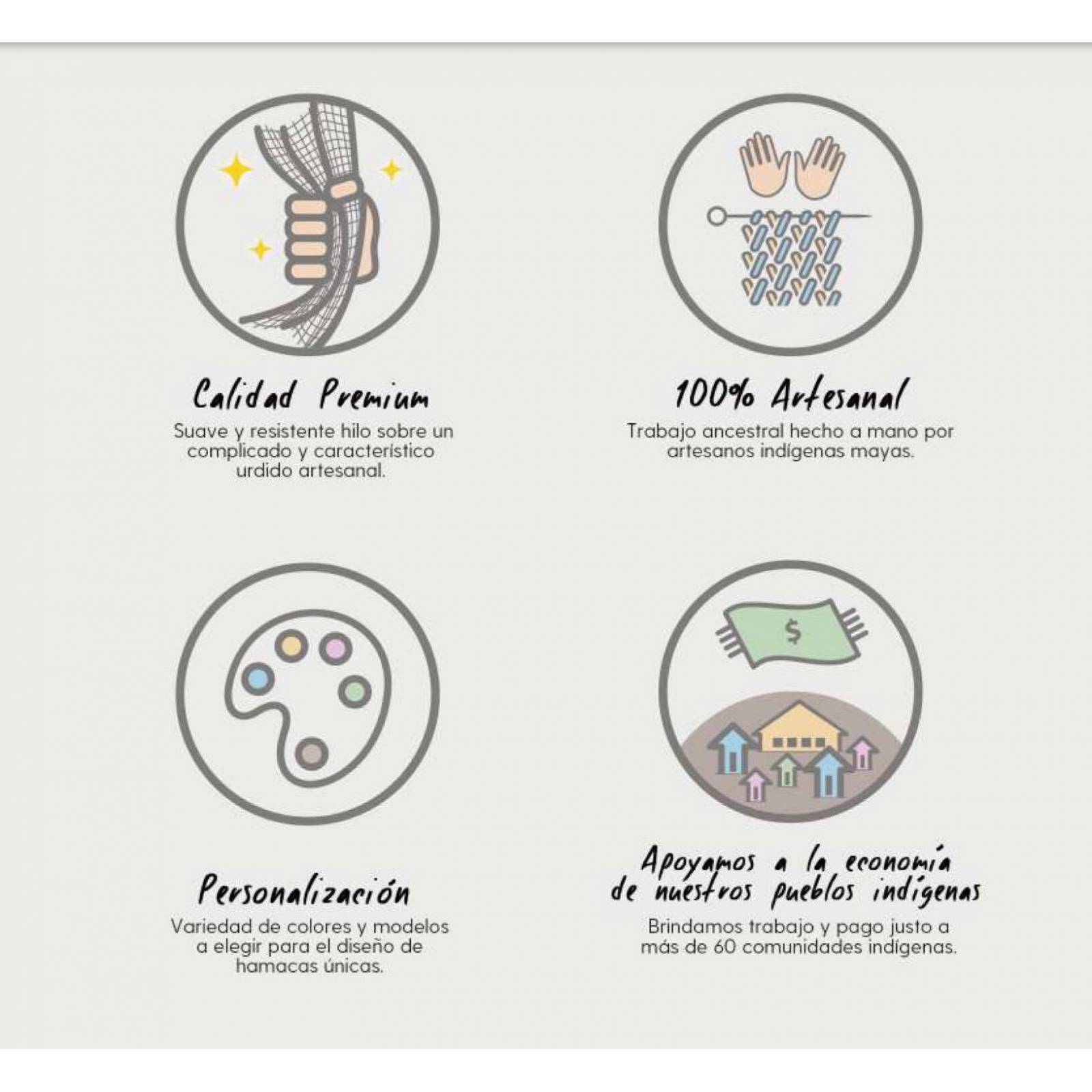 Hamaca Maya 100% Artesanal Calidad Premium Varios Colores Para Dos