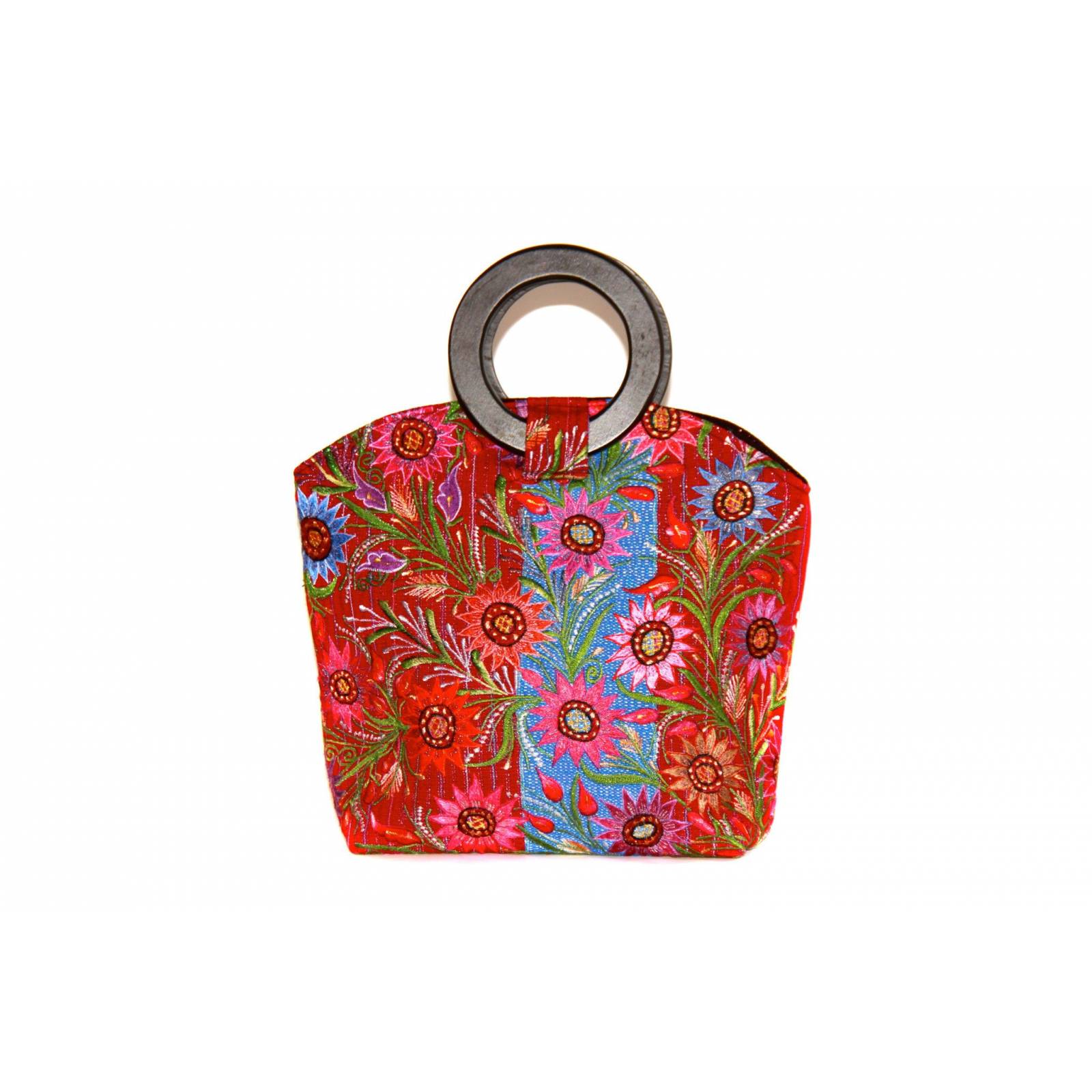 Bolsa De Diseñadora Mexicana Con Bordado Artesanal Chiapanenco Jchul metik Modelo Tenam Margaritas