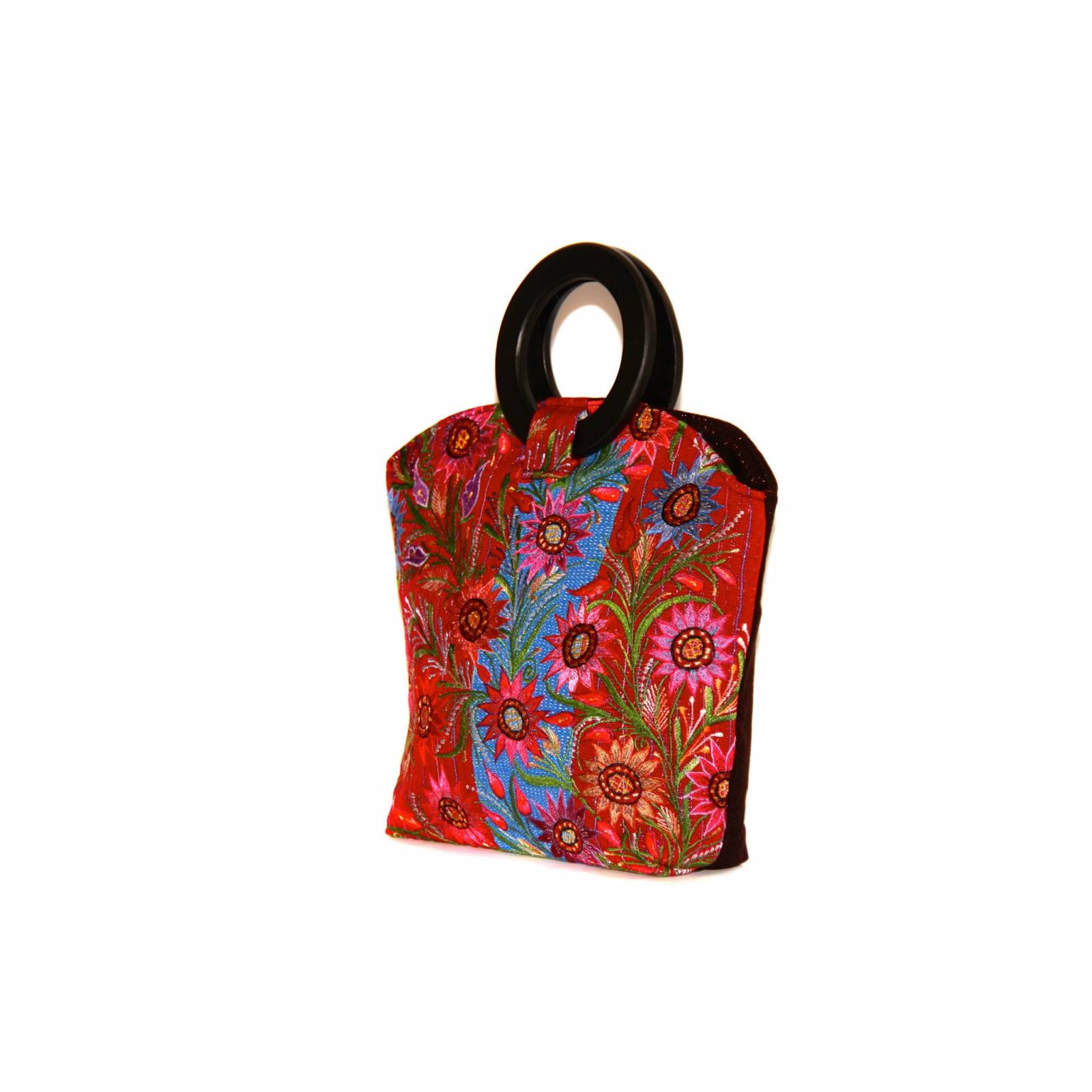 Bolsa De Diseñadora Mexicana Con Bordado Artesanal Chiapanenco Jchul metik Modelo Tenam Margaritas