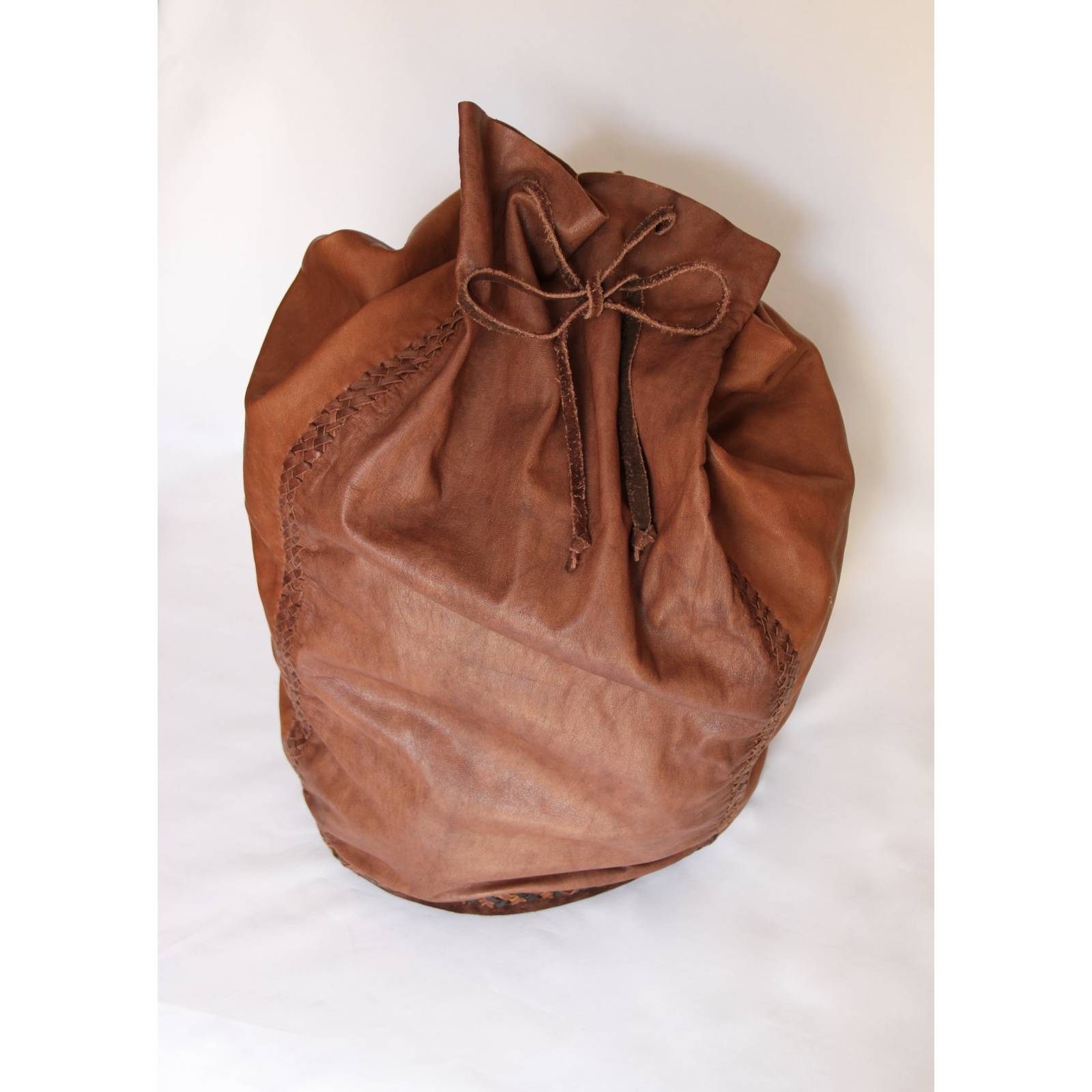 Morral De Piel Original Super Suave Hecha A Mano Por Artesano En Tlaxcala