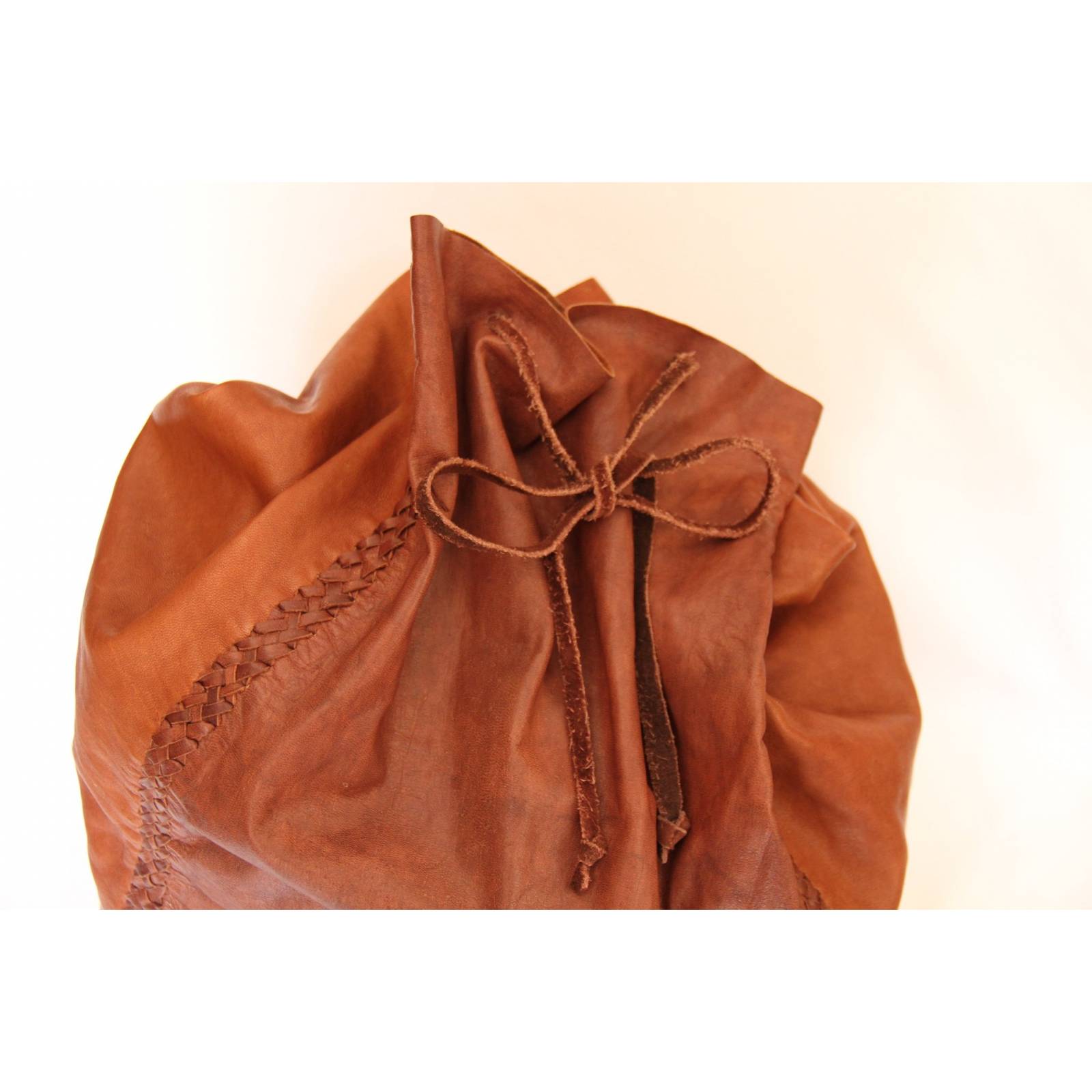 Morral De Piel Original Super Suave Hecha A Mano Por Artesano En Tlaxcala