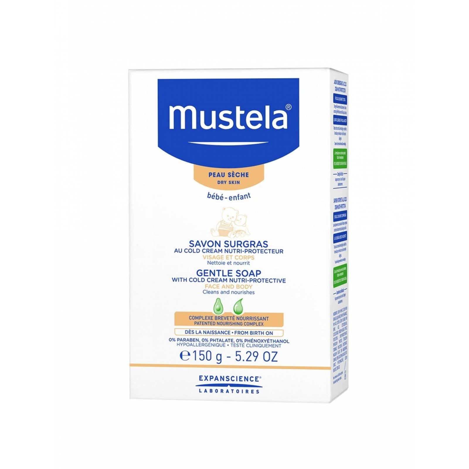 Mustela Jabón en barra piel seca con cold cream 150G