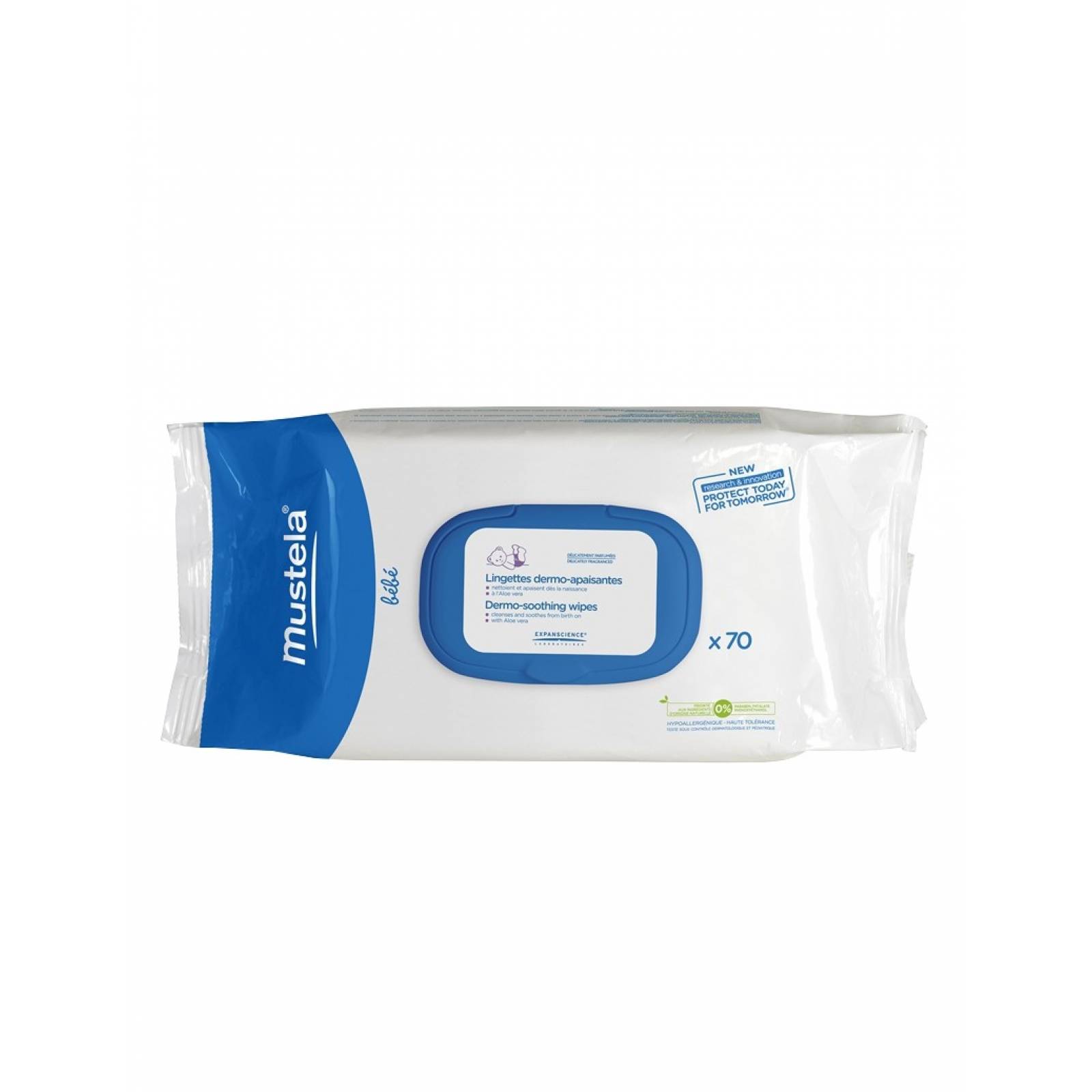 Mustela Toallitas Para Cuerpo, Cara y  Pompis para Piel Normal 70 pzas