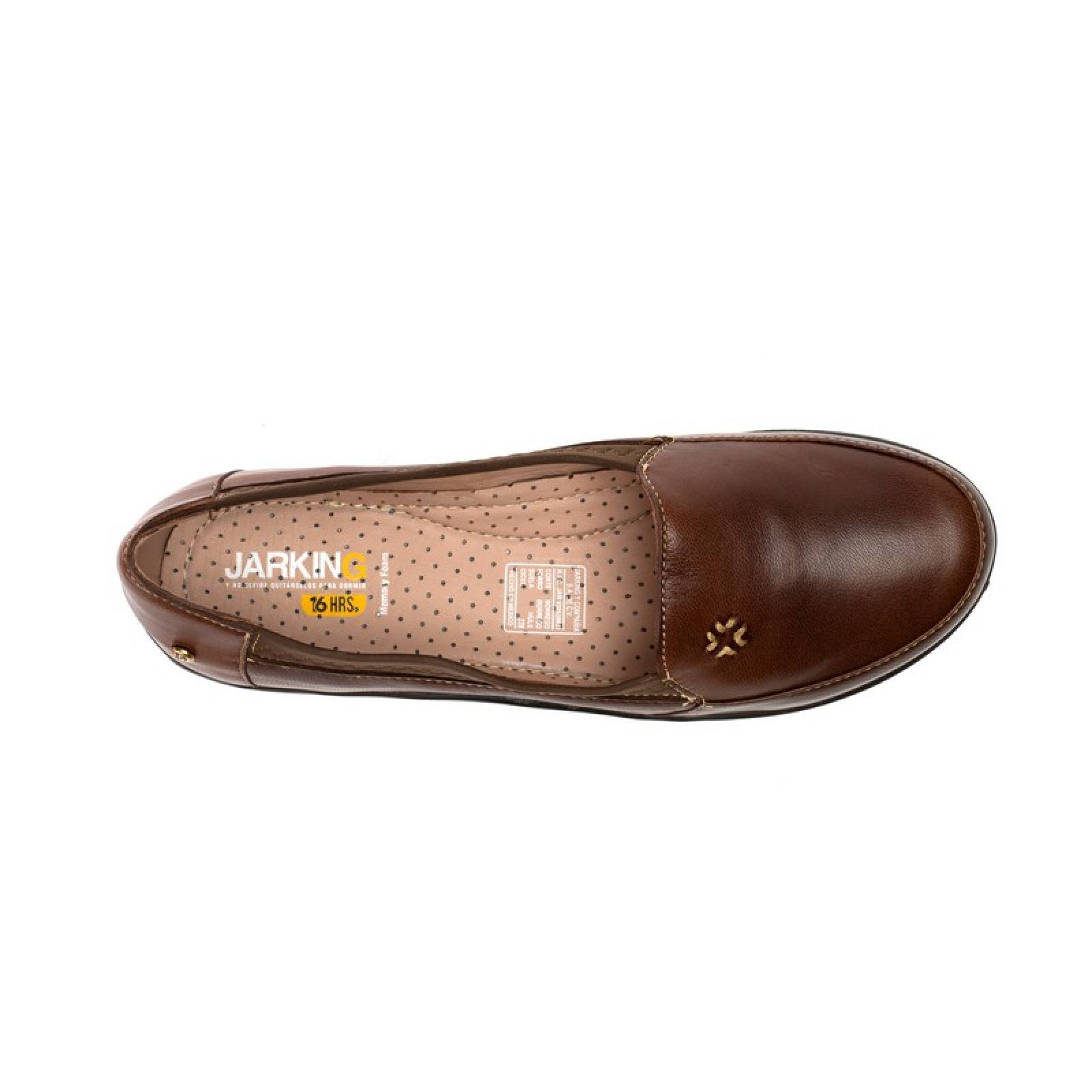 Jarking - Zapato Casual Budapest con Detalle de Licra y Bordado a Mano para Dama