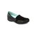 Jarking - Zapato Casual Negro Floreta de Licra con Amplitud Especial para Dama