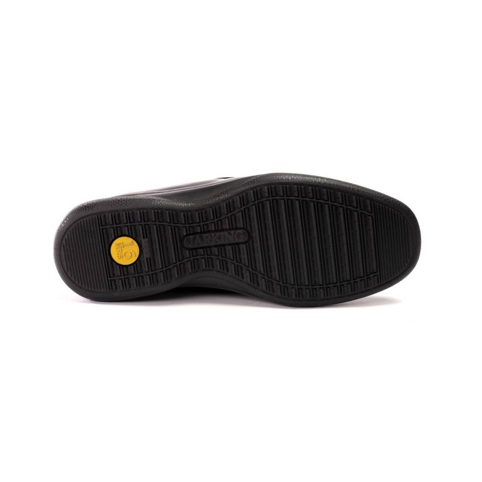 Jarking - Zapato Casual Negro con Elásticos en Empeine y Plantilla Memory Foam para Caballero