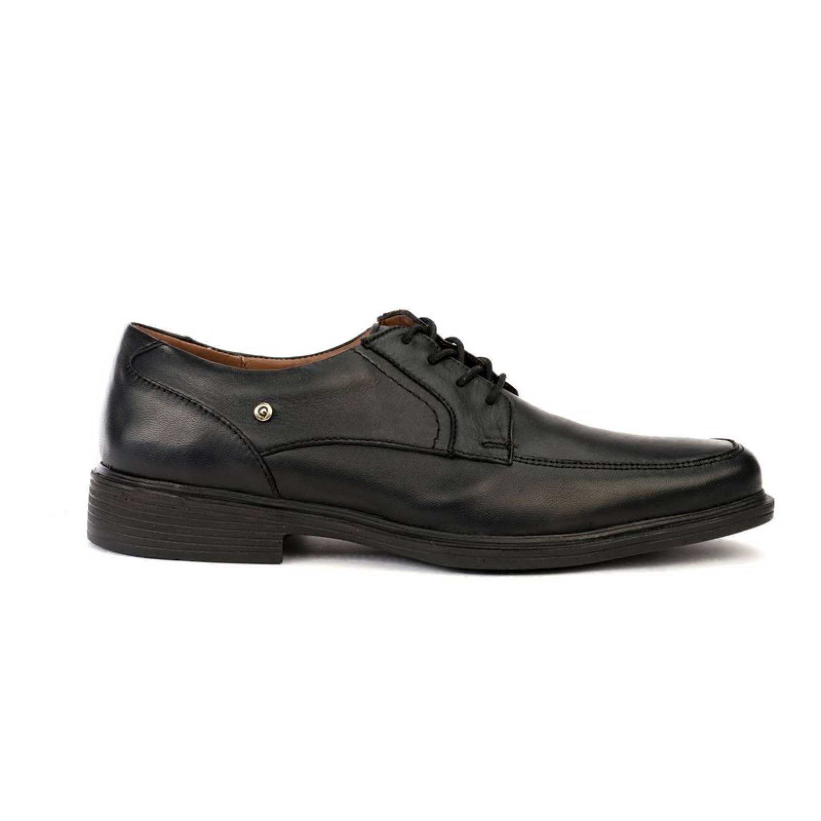 Jarking - Zapato Formal Negro con Agujeta y Plantilla Memory Foam para