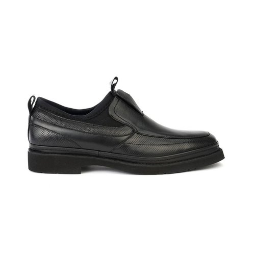 Jarking - Zapato Formal Negro con Ajuste de Licra y Amplitud Especial para Caballero
