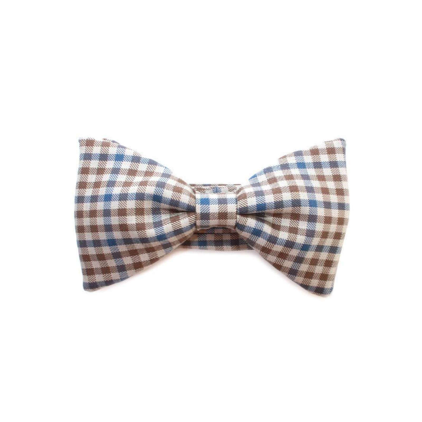 MOÑO CAFE A CUADROS AZULES