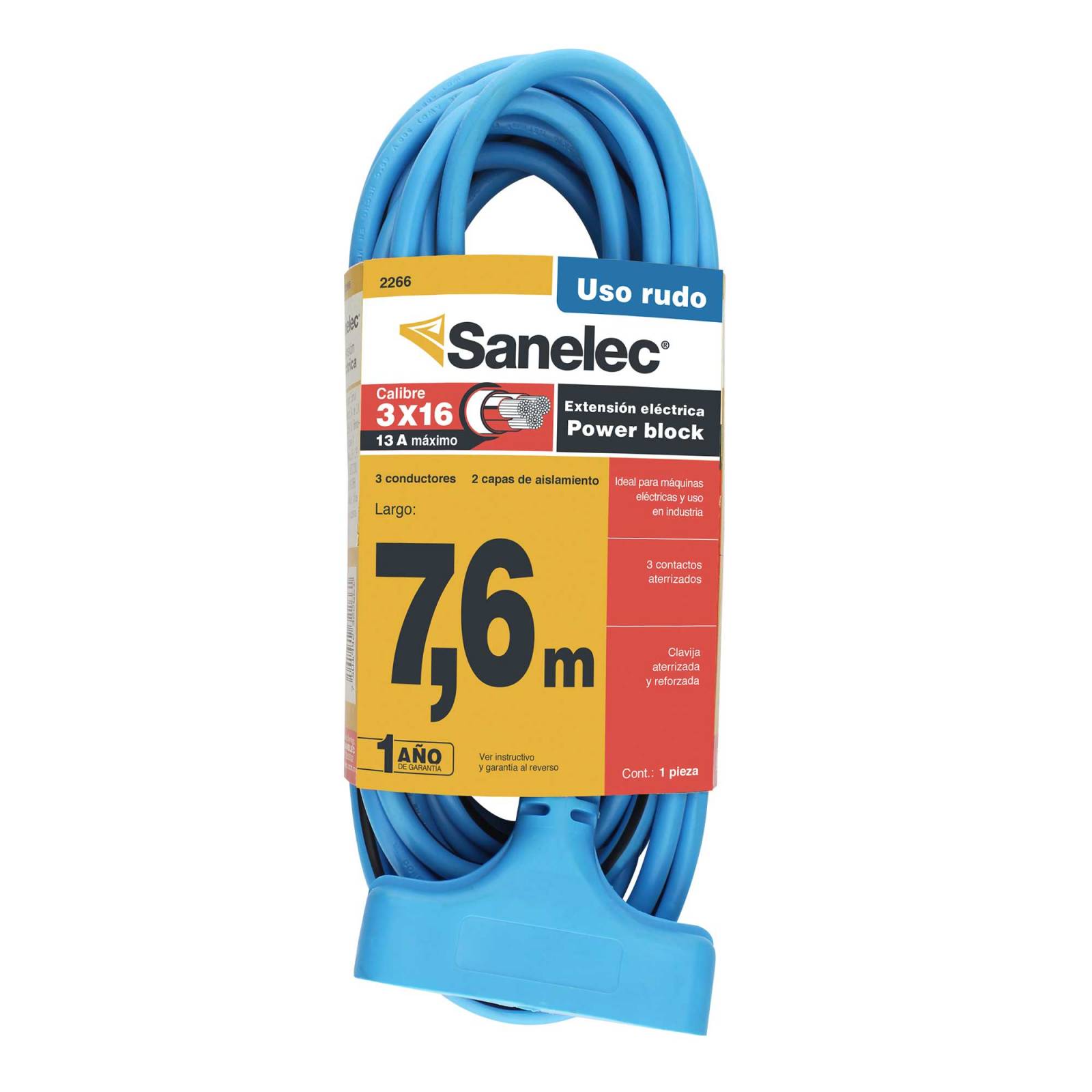 Extension con Powerblock 7m Azul Sanelec 2266