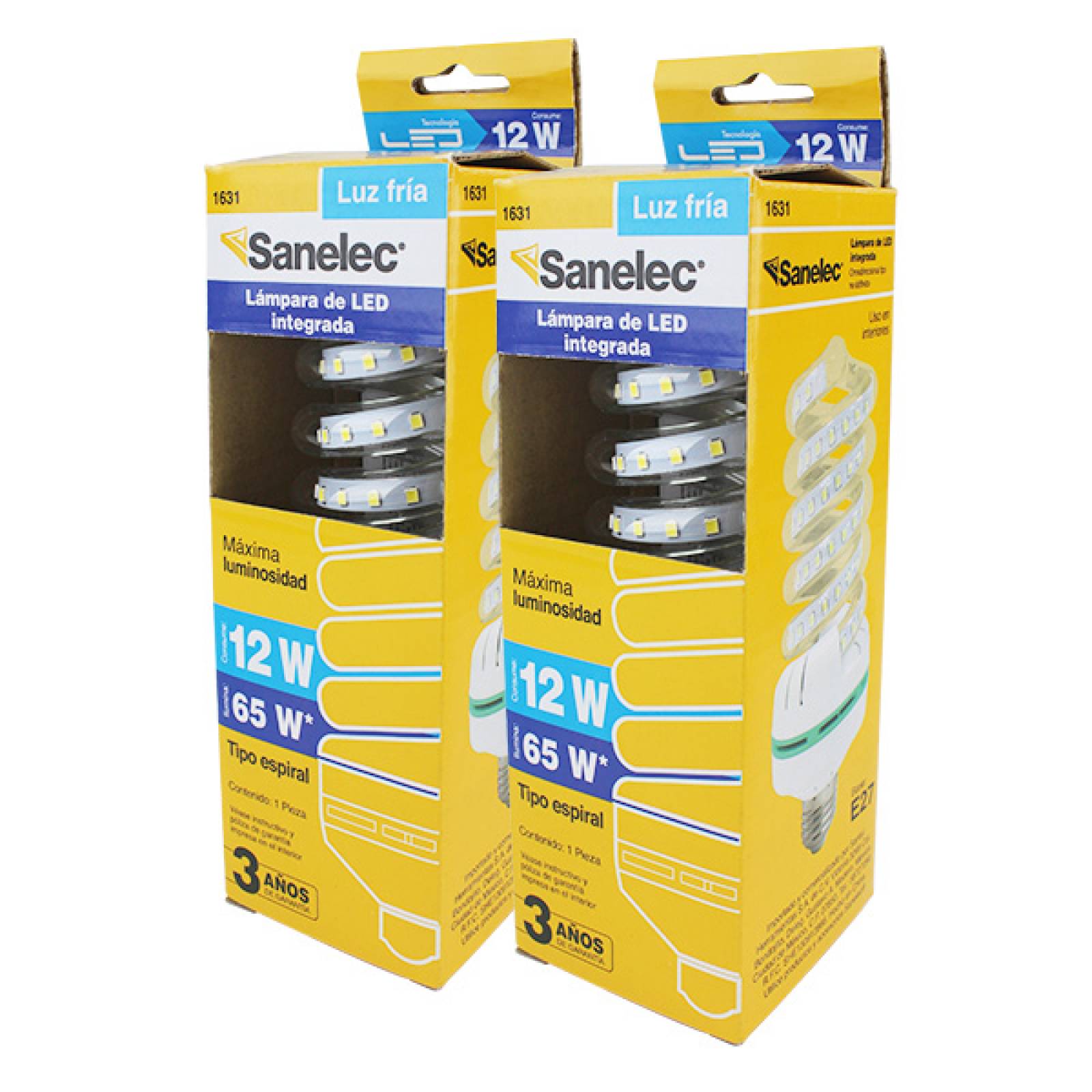 Dos Focos Twister Led 12W Luz Frí­a Sanelec 1631