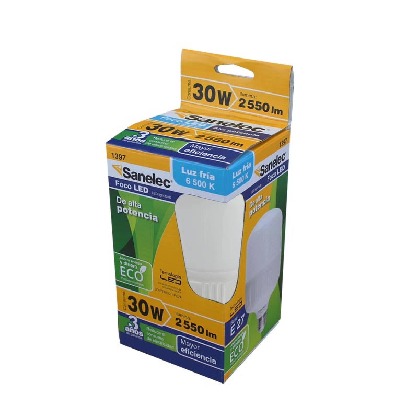 Foco Led Alta Potencia 30 W Sanelec 1397