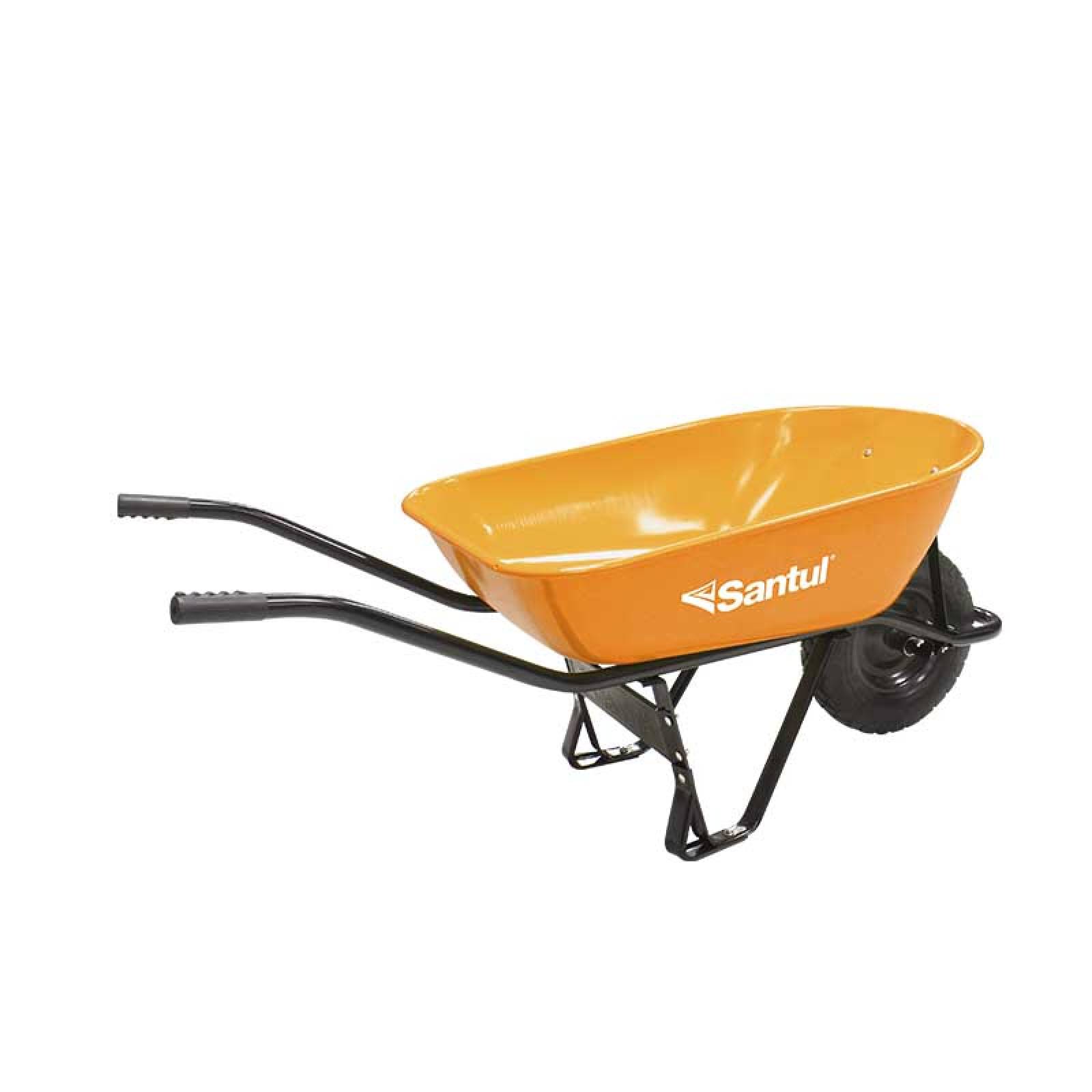 Carretilla Tubular 6 Ft3 con Llanta Neumática Reforzada Santul 8805