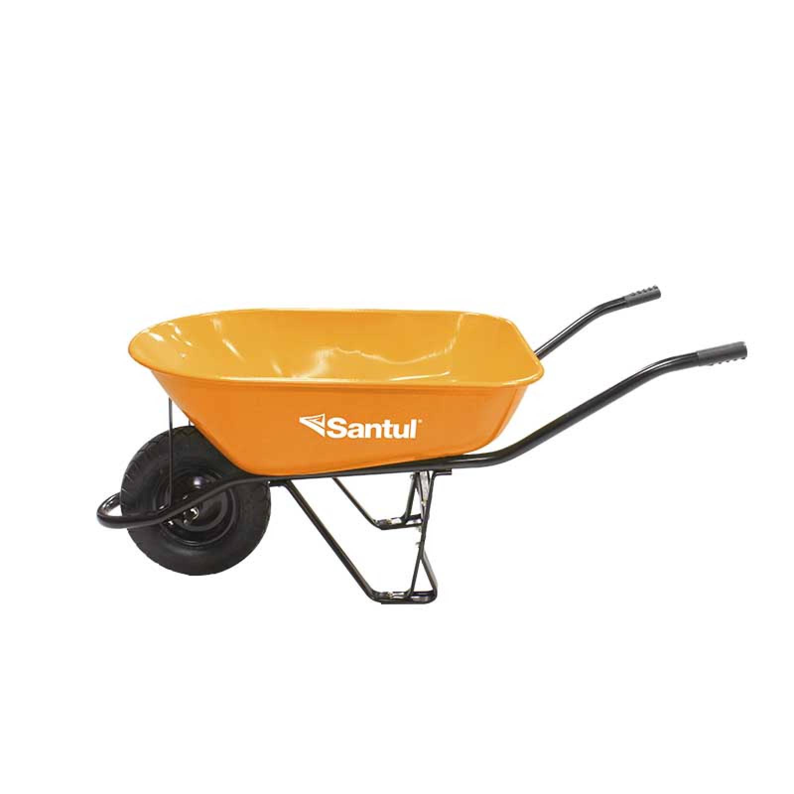 Carretilla Tubular 6 Ft3 con Llanta Neumática Reforzada Santul 8805