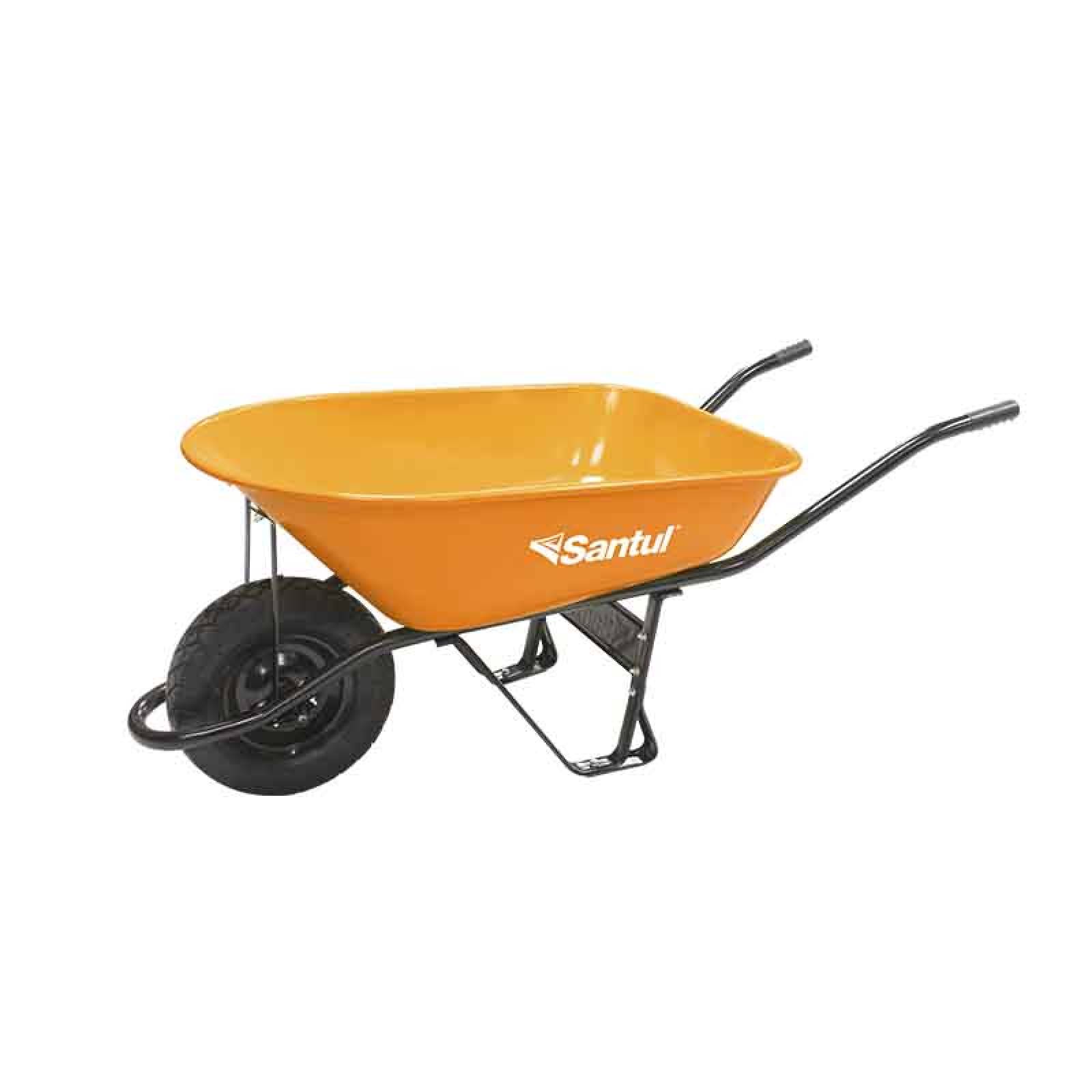 Carretilla Tubular 6 Ft3 con Llanta Neumática Reforzada Santul 8805