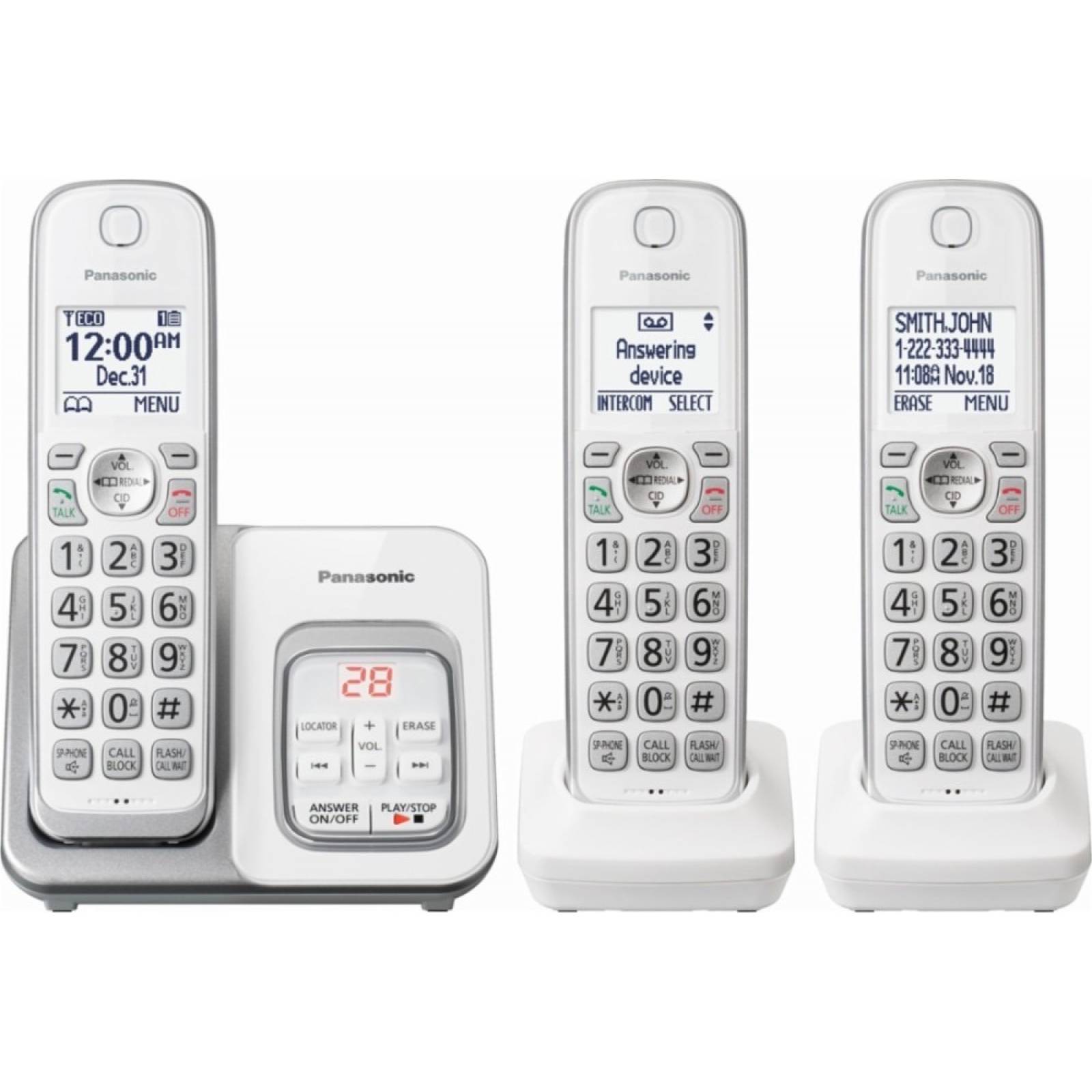 Telefono Inalambrico Panasonic Kx-tgd533w 3 Auriculares -Reacondicionado-