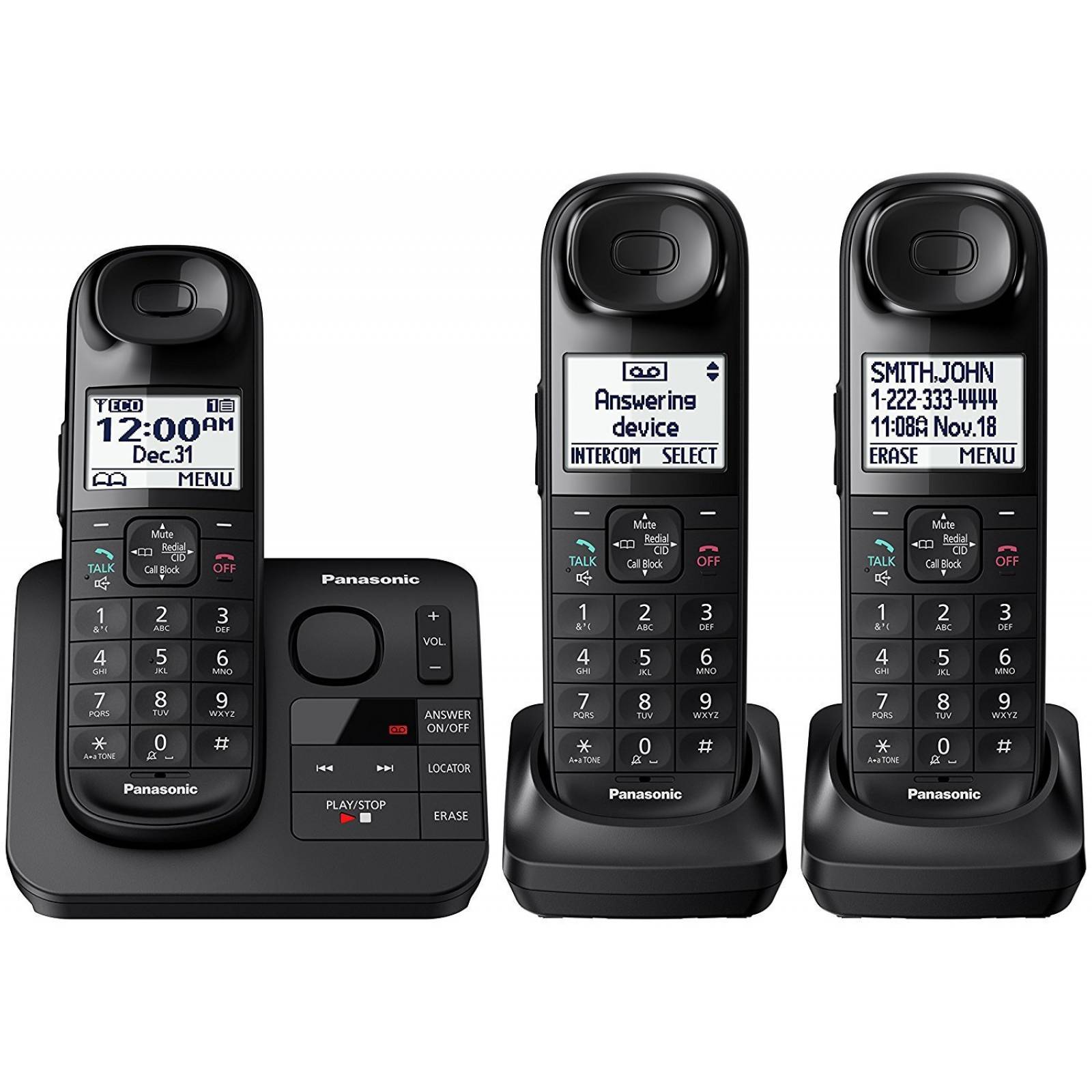 Telefono Inalambrico Panasonic Kx-tg3683b Triple Contestador Reacondicionado