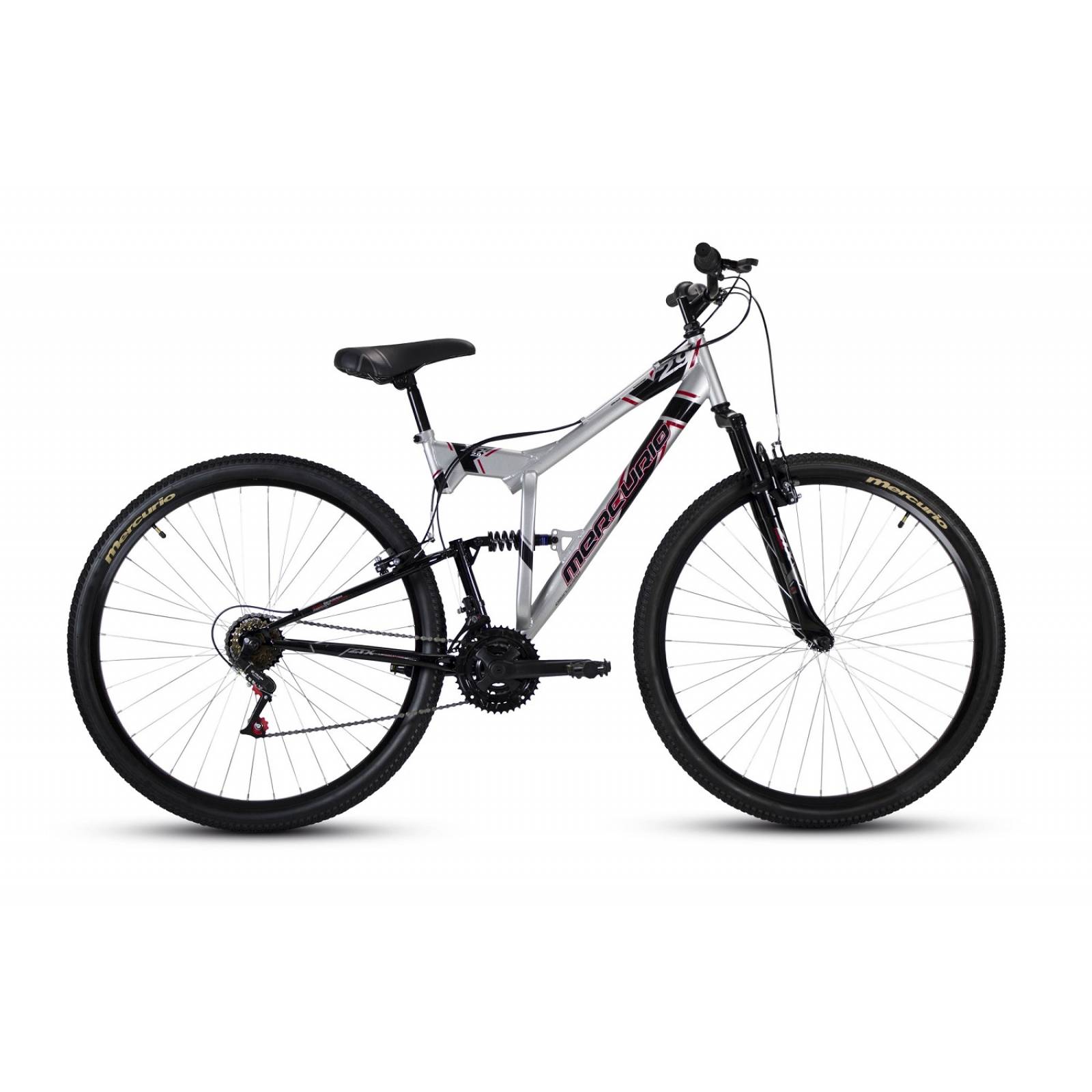 Bicicleta Mercurio ZTX Rodada 29 Doble Suspension 18 Vel Gris