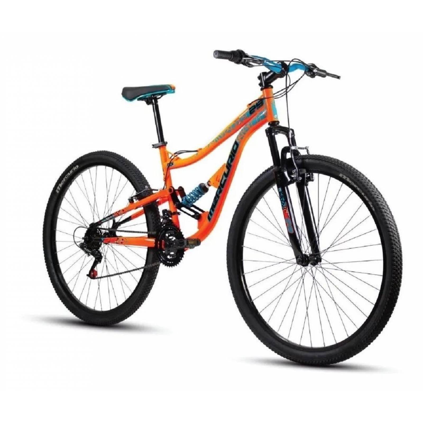 Bicicleta Mercurio Kaizer Doble Suspension 21 Vel Rodada 29 Naranja